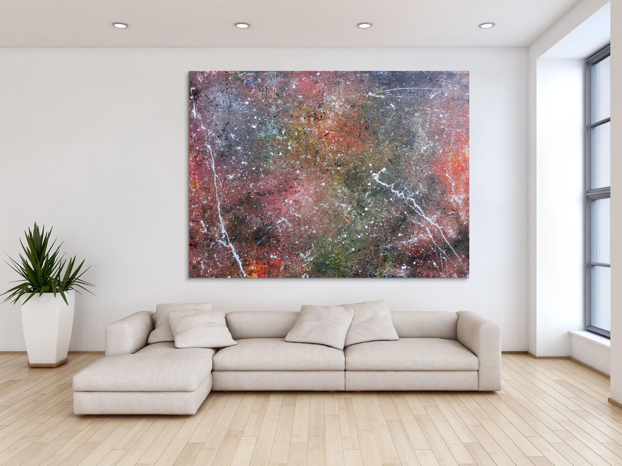 Abstraktes Acrylbild Wandbild Gemälde sehr groß modern Unikat