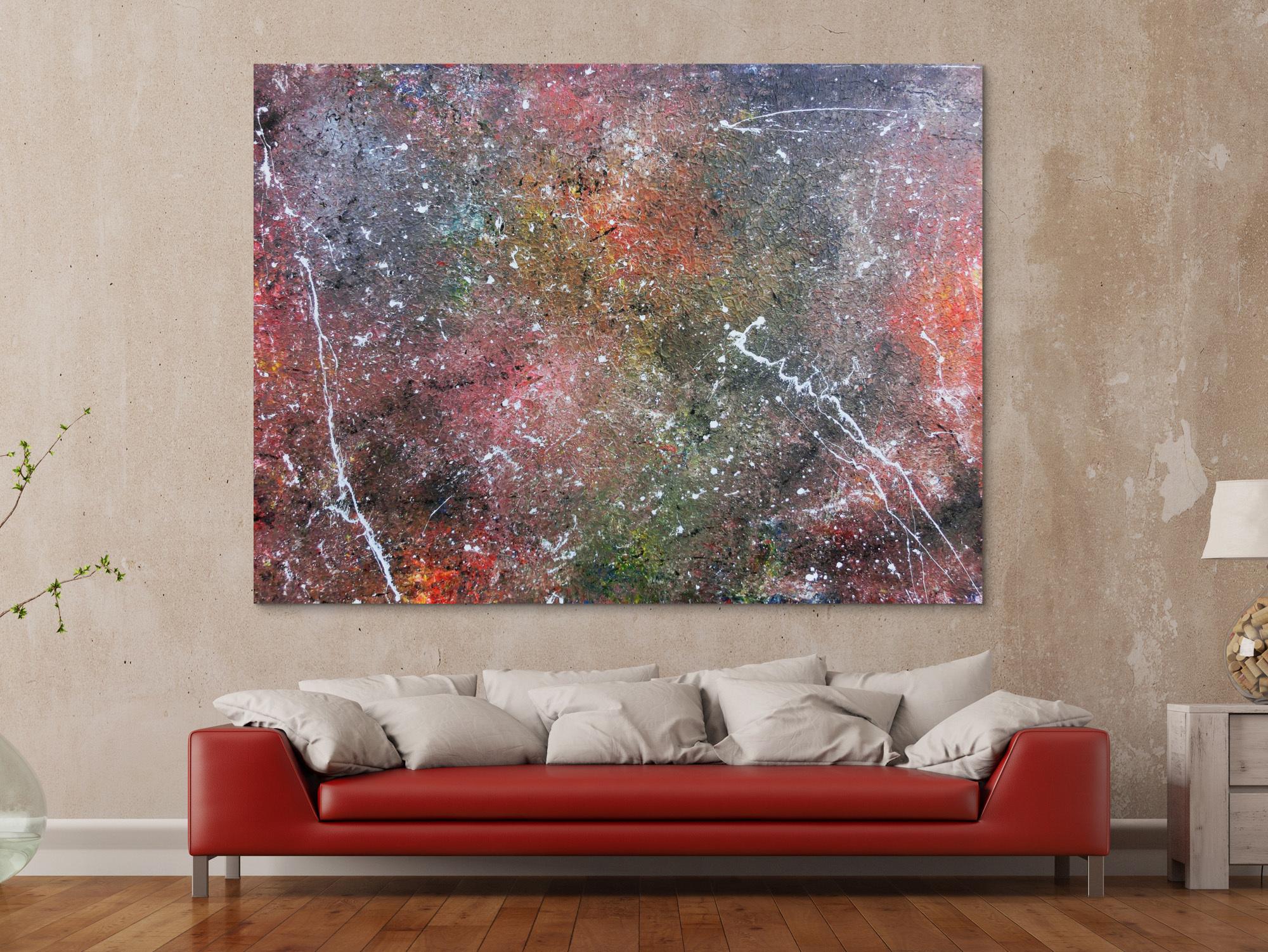 Abstraktes Acrylbild Wandbild Gemälde sehr groß modern Unikat