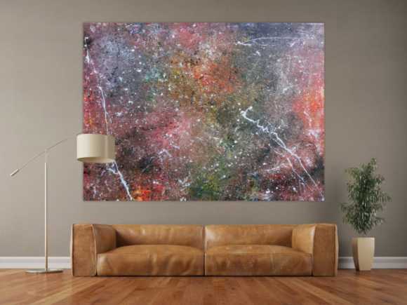Abstraktes Acrylbild Wandbild Gemälde sehr groß modern Unikat