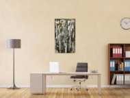Original Gemälde abstrakt 100x60cm Mischtechnik zeitgenössisch handgefertigt schwarz anthrazit weiß einzigartig