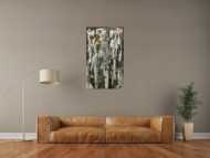 Original Gemälde abstrakt 100x60cm Mischtechnik zeitgenössisch handgefertigt schwarz anthrazit weiß einzigartig