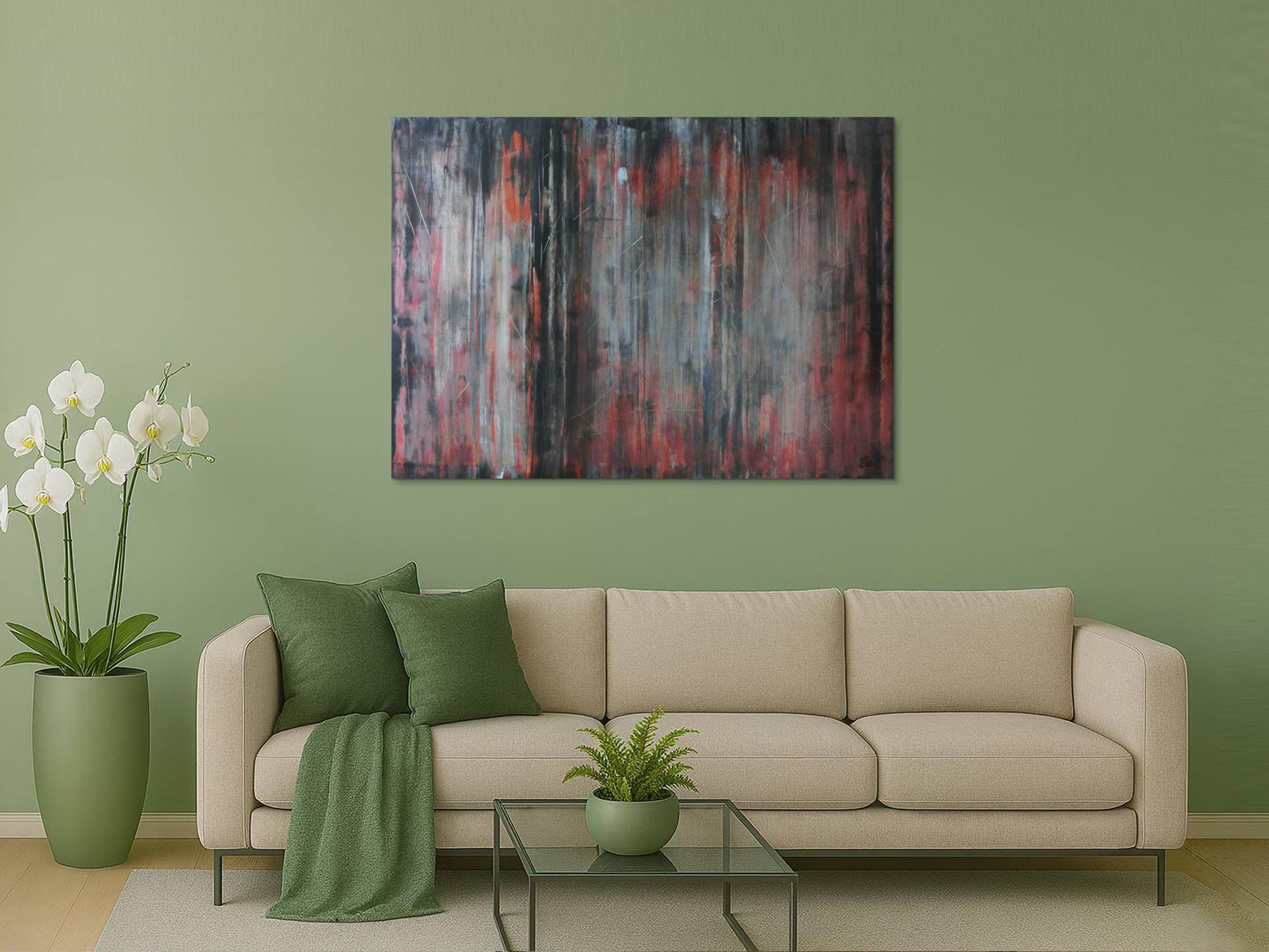 Abstraktes Acrylbid modern vintage