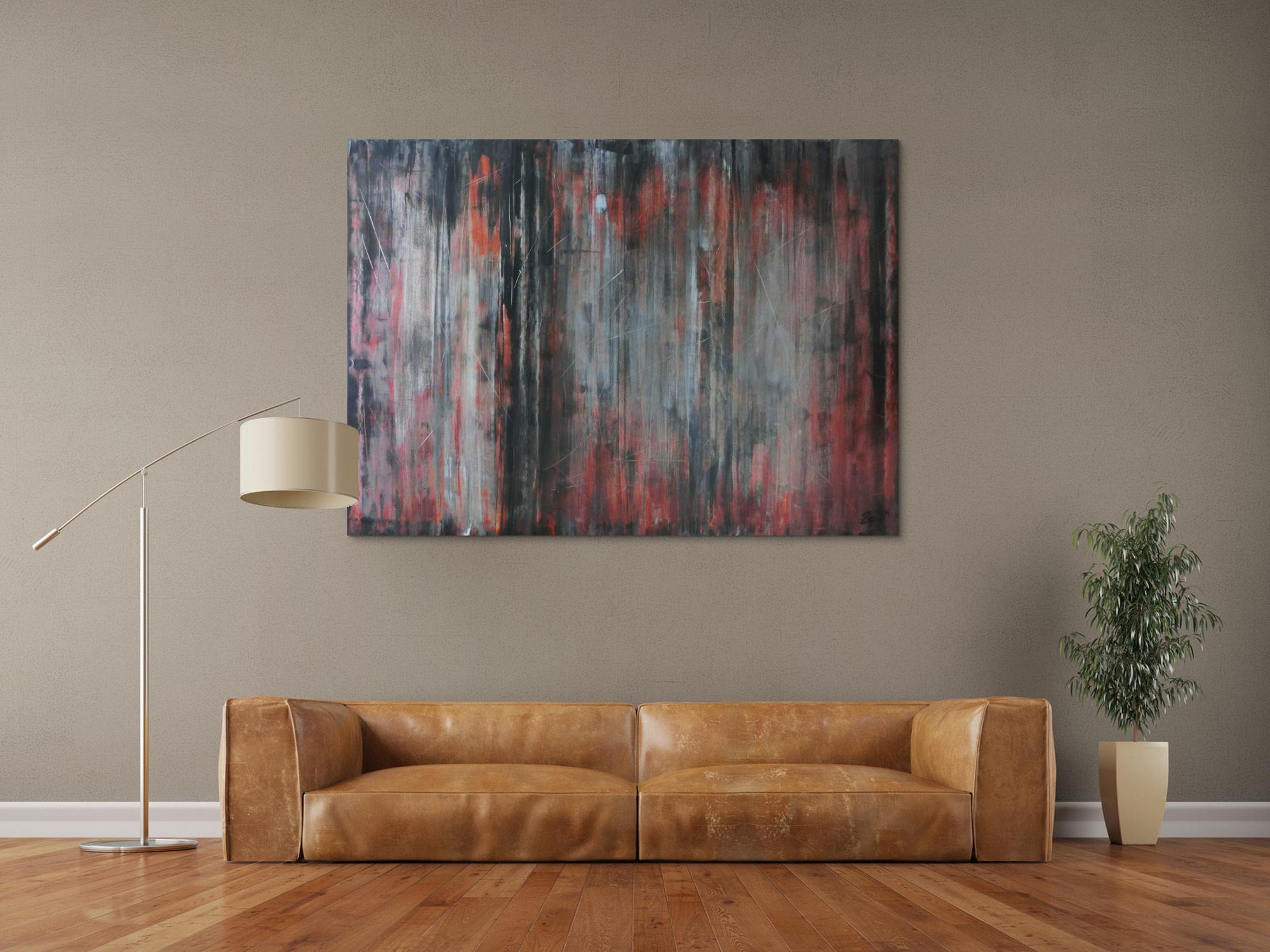 Abstraktes Acrylbid modern vintage