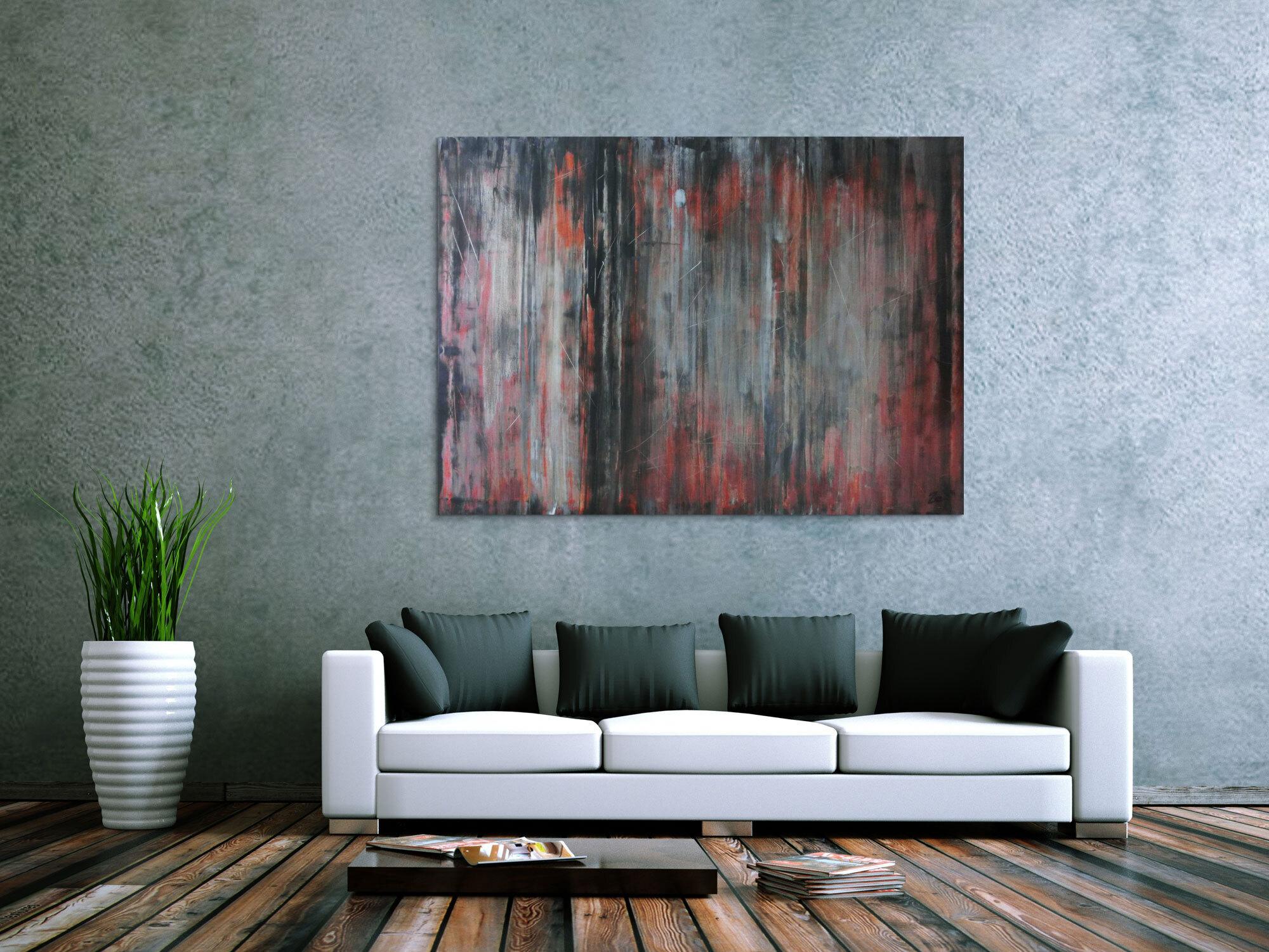 Abstraktes Acrylbid modern vintage