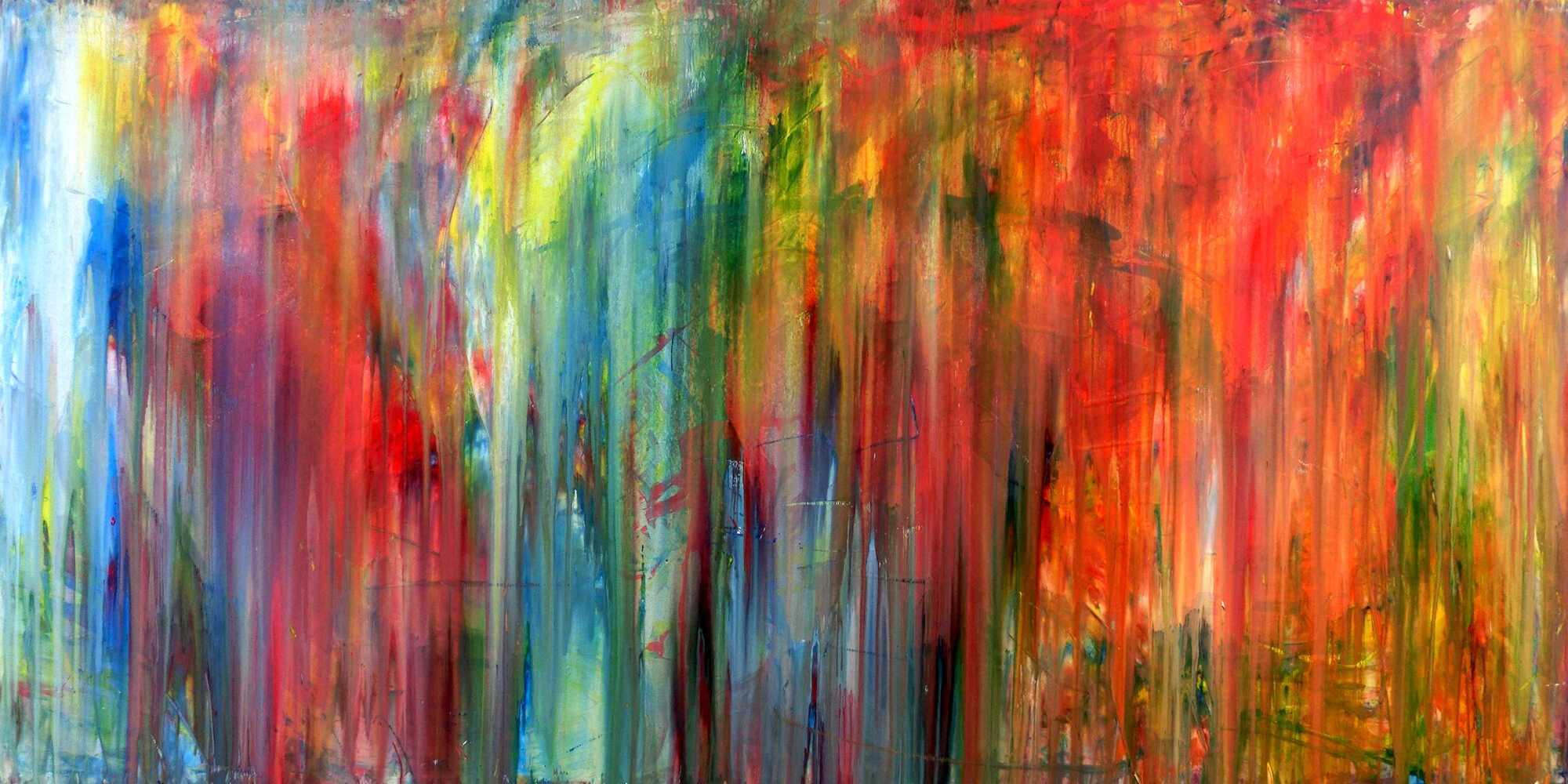 Modernes Wandbild Acryl modern und bunt