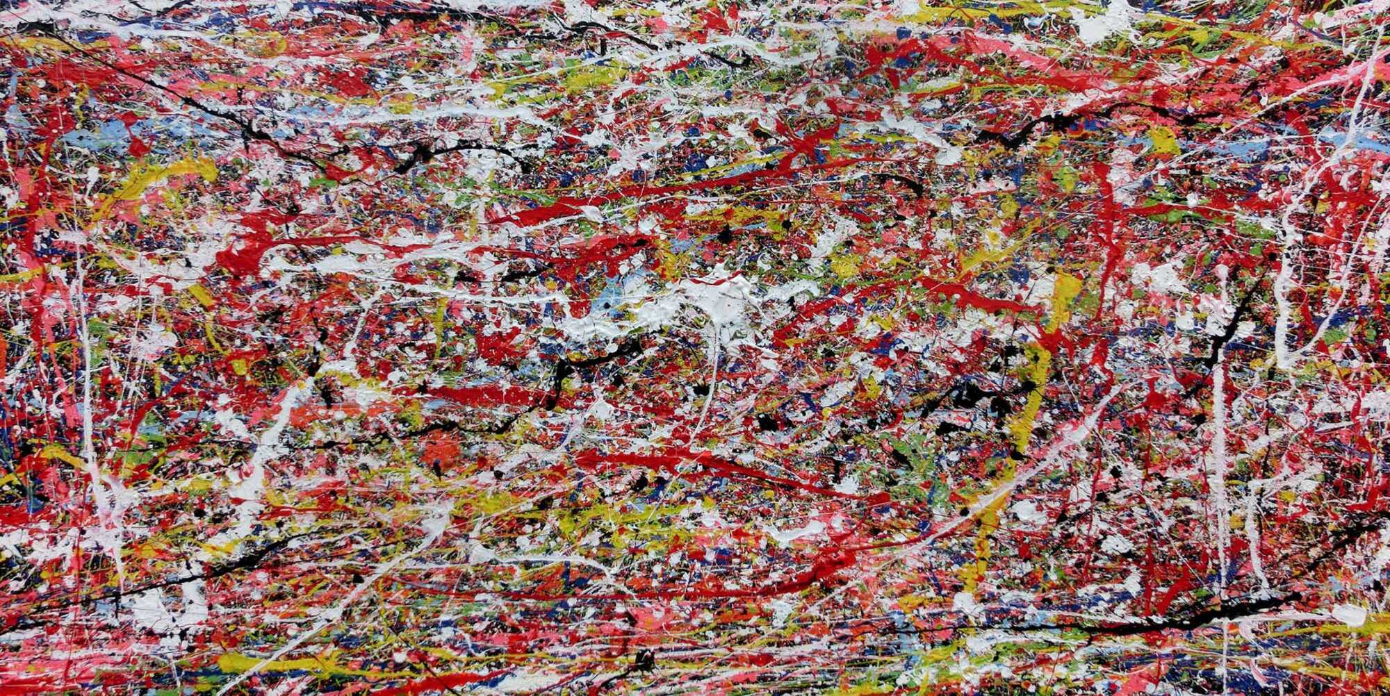 Abstraktes Wanbild Acryl modern auf Rahmen