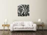 Original Gemälde abstrakt 100x100cm Action Painting Moderne Kunst handgemalt Splash Art schwarz weiss einzigartig