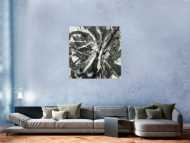 Original Gemälde abstrakt 100x100cm Action Painting Moderne Kunst handgemalt Splash Art schwarz weiss einzigartig