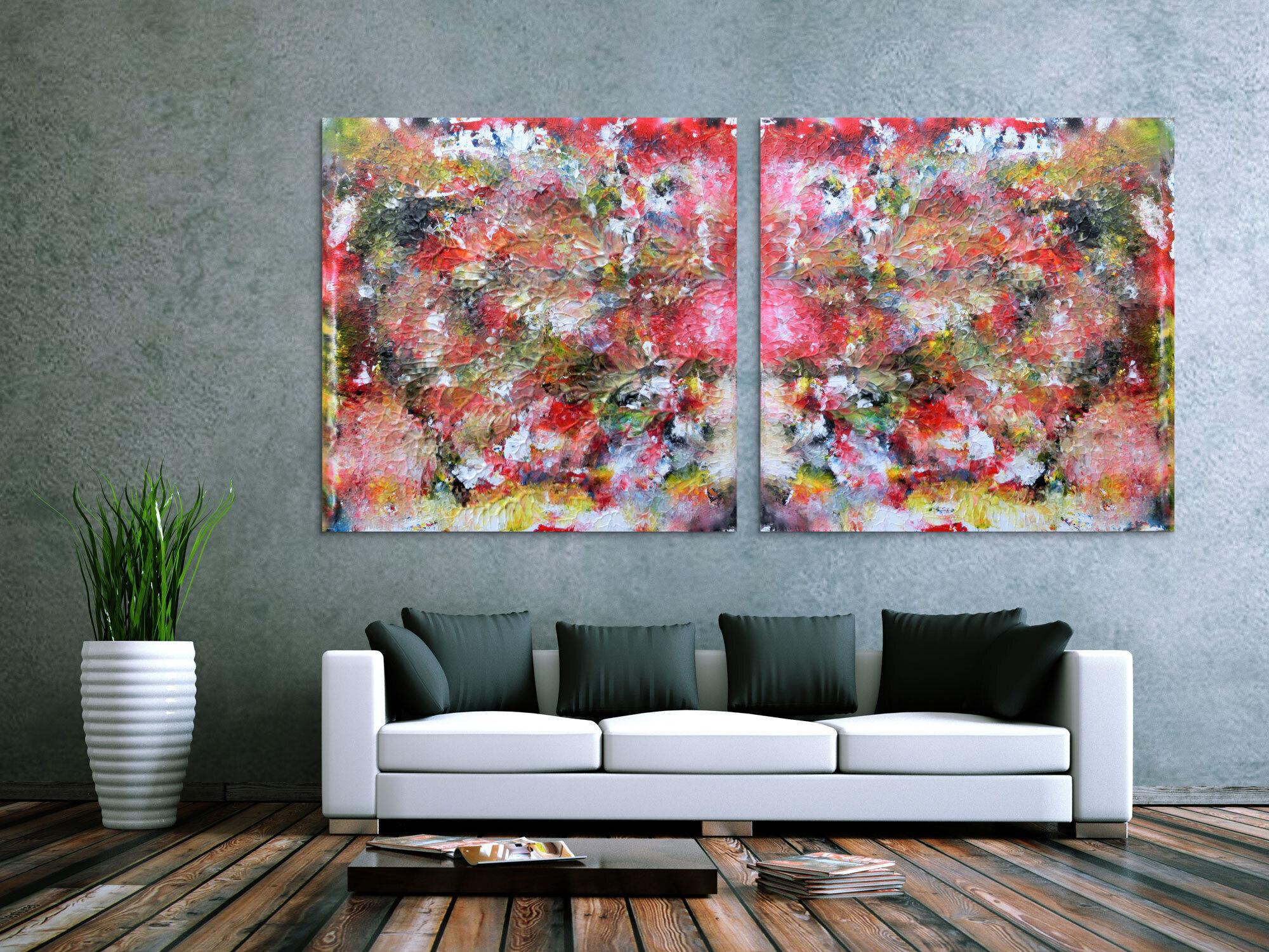 Abstraktes Kunstwerk Gemälde Acrylbild modern und sehr groß