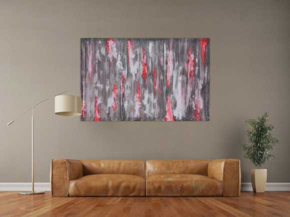 Abstraktes Acrylbild grau modern
