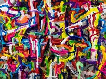 Abstraktes Original Gemälde 150x200cm Mischtechnik expressionistisch auf Leinwand Mischtechnik bunt rot gelb Einzelstück