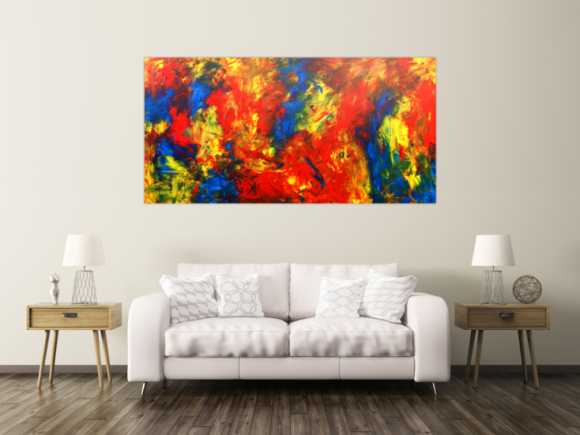 Abstraktes Gemälde modernes Acrylbild bunt groß