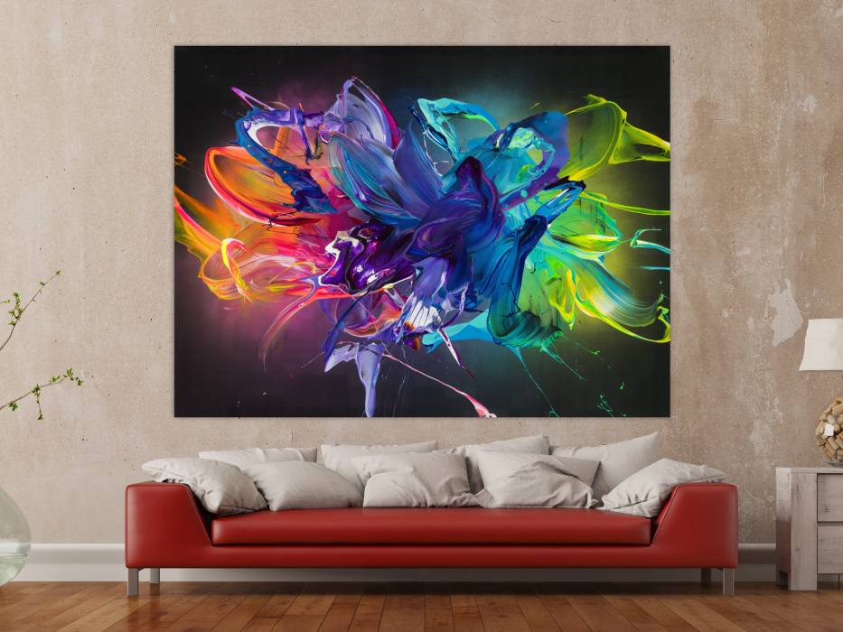 Abstraktes Gemälde auf Leinwand