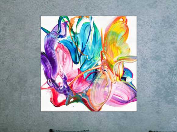 Kunstdruck auf Leinwand abstraktes Gemälde Nr. 1993