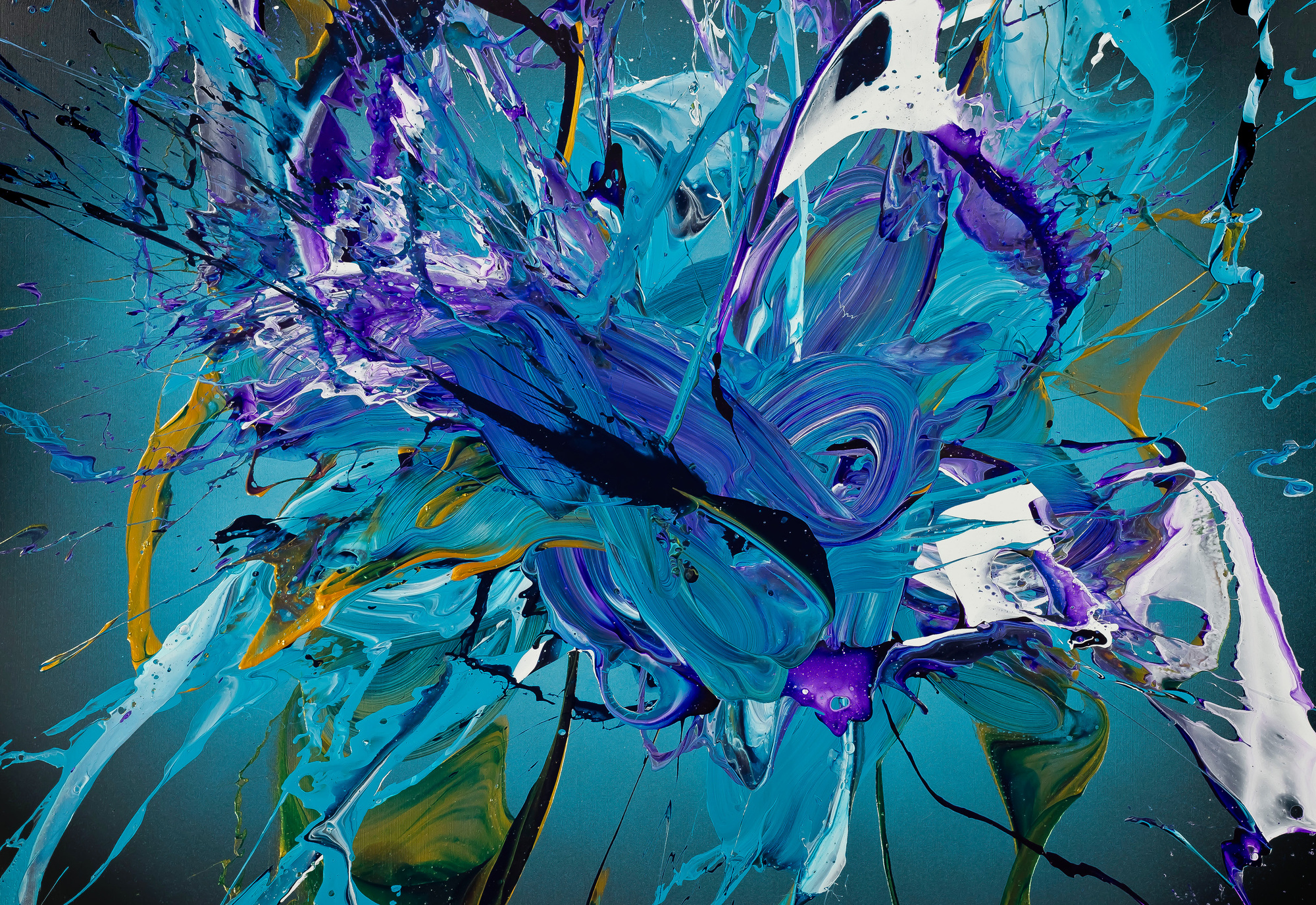 Fluid Painting kaufen - abstrakte Fluid Art Bilder auf Leinwand