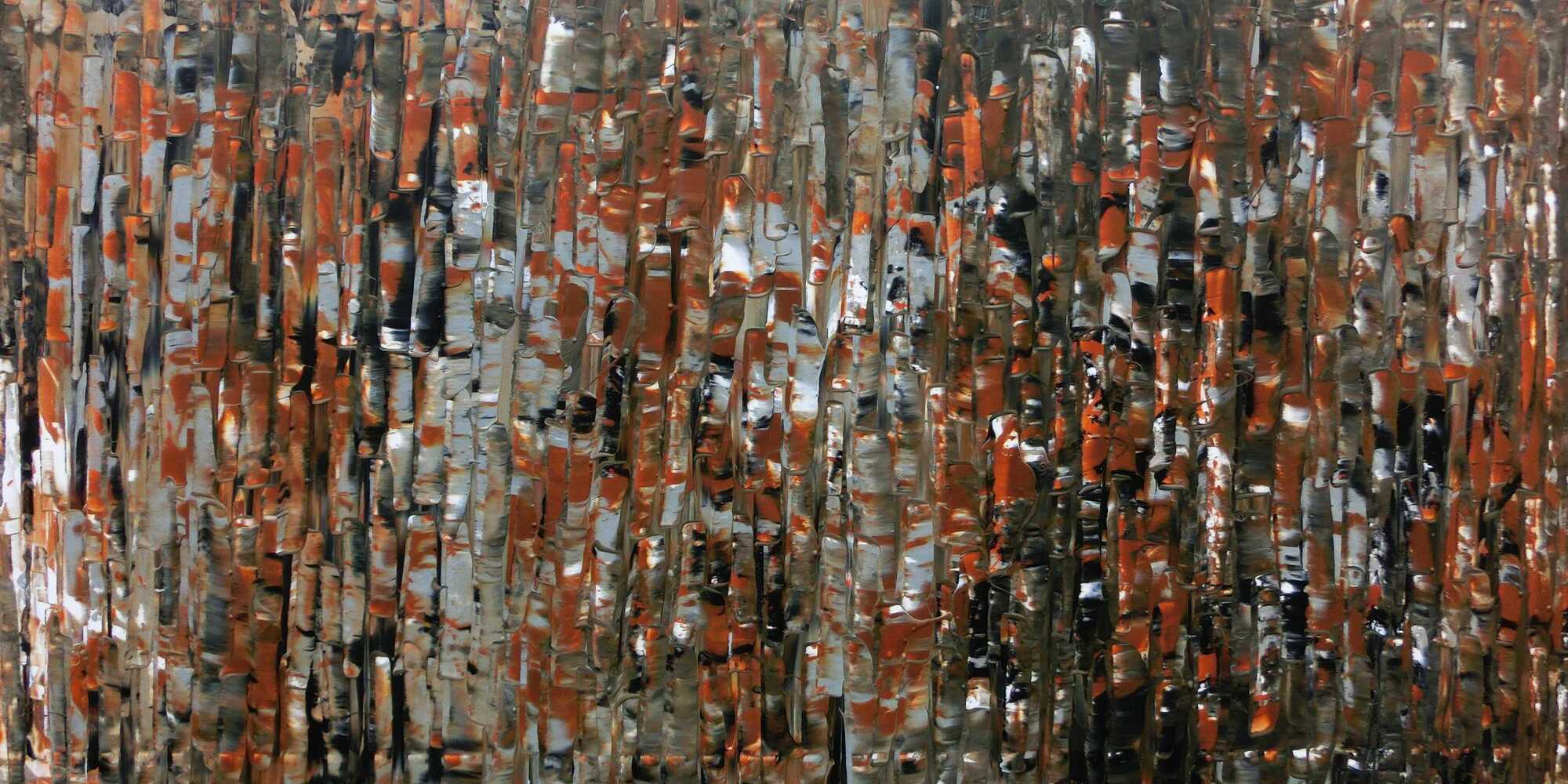 Abstraktes Gemälde aus Acryl modern in braun