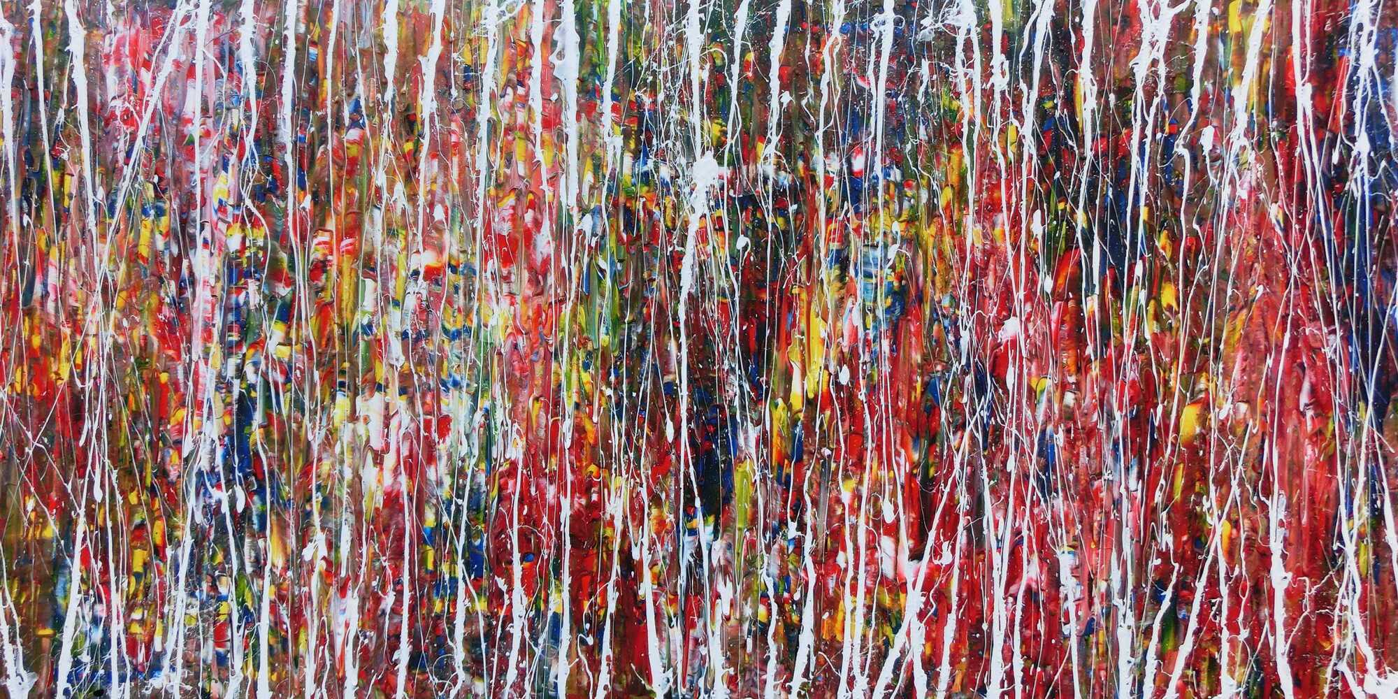 Abstraktes Acrylbild - bunt und modern