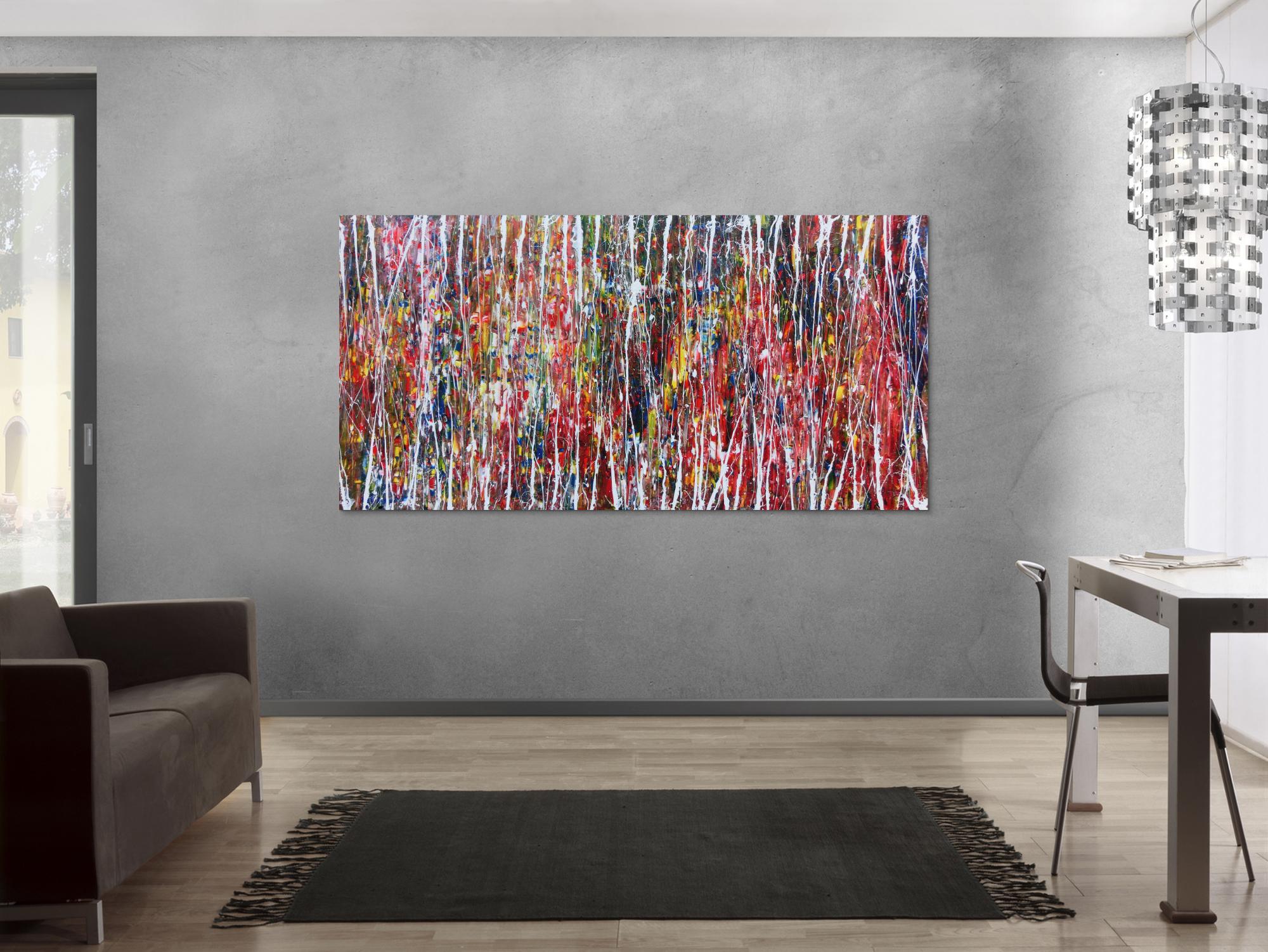 Abstraktes Acrylbild - bunt und modern