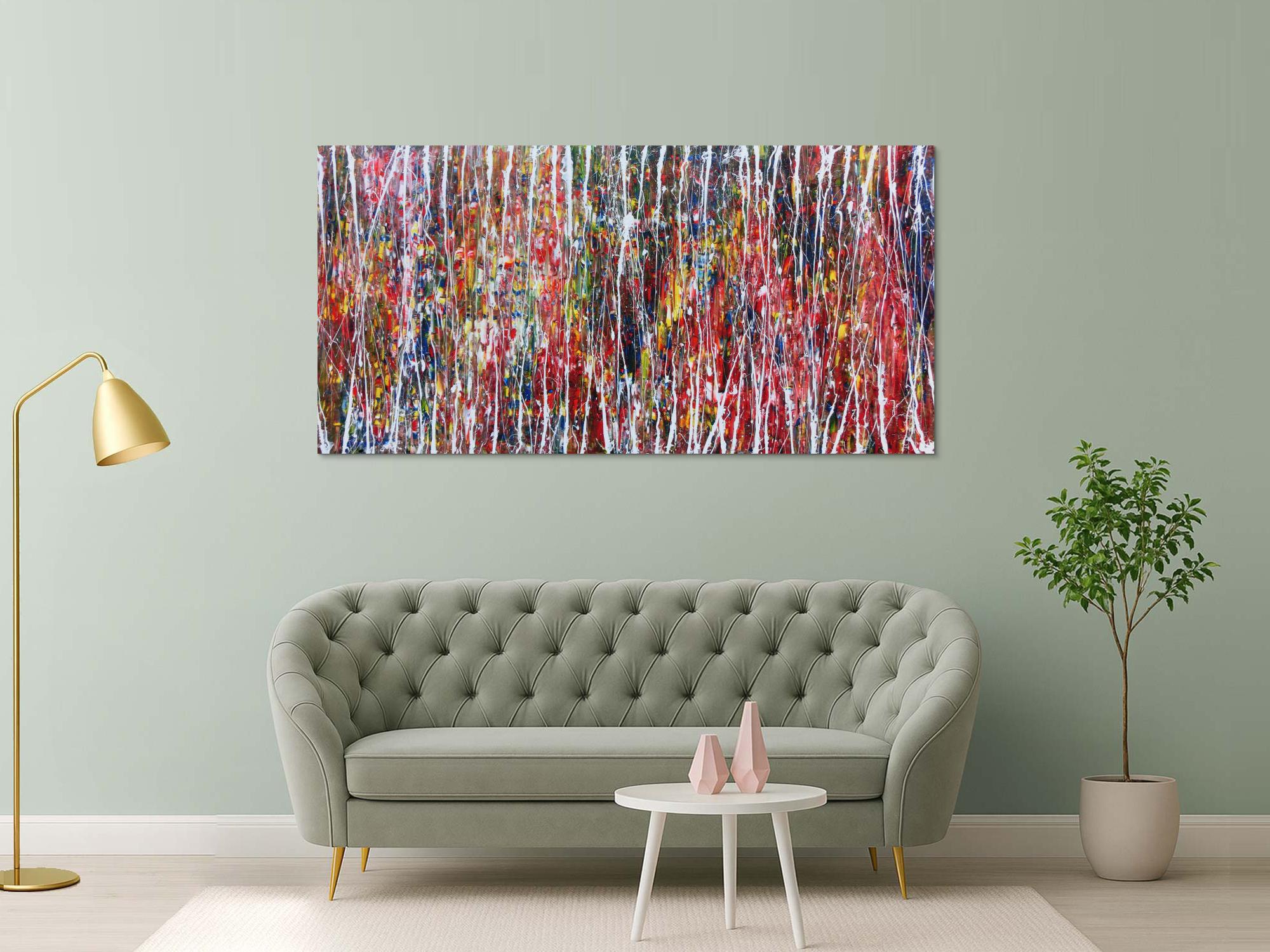 Abstraktes Acrylbild - bunt und modern