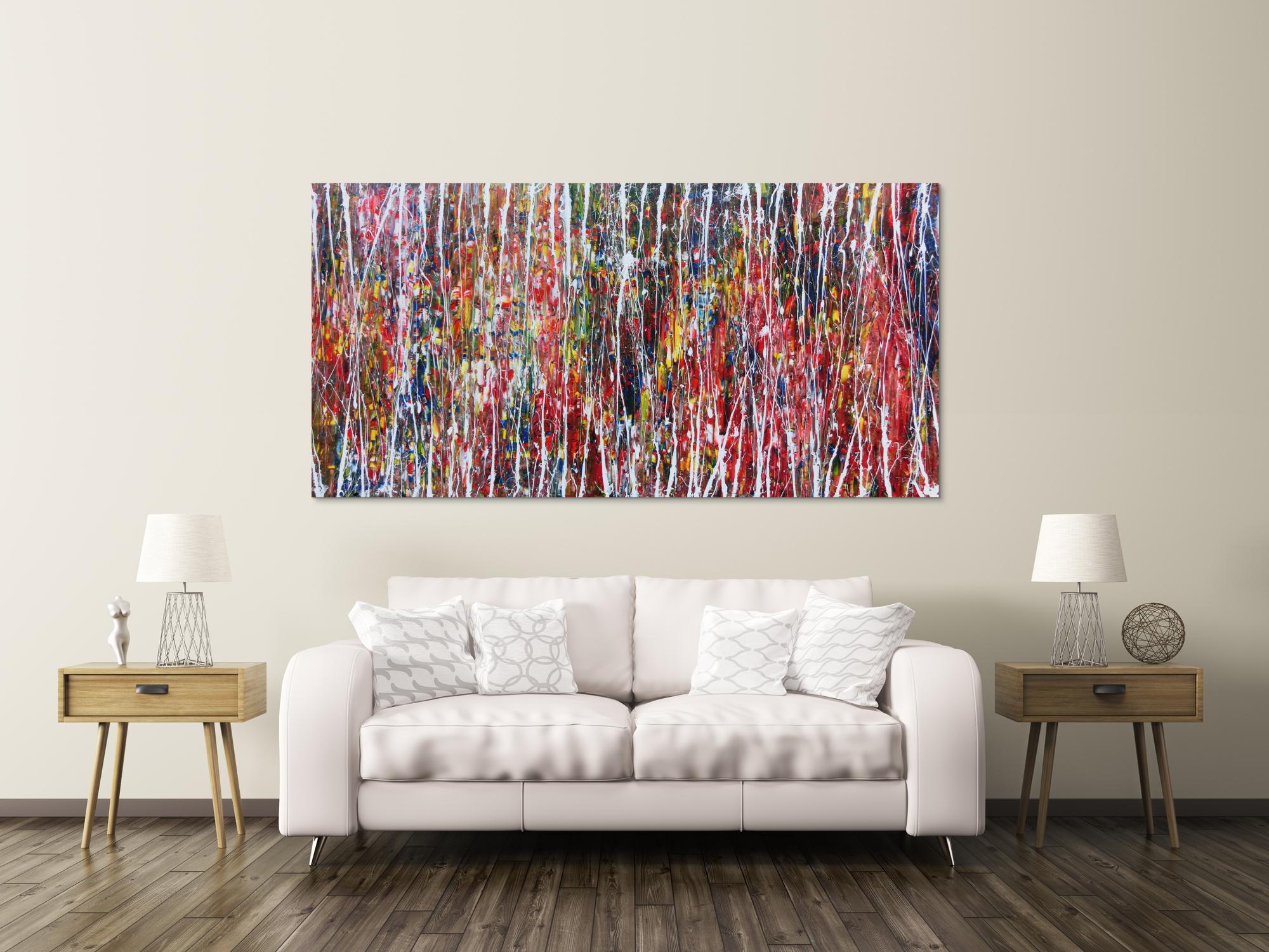 Abstraktes Acrylbild - bunt und modern