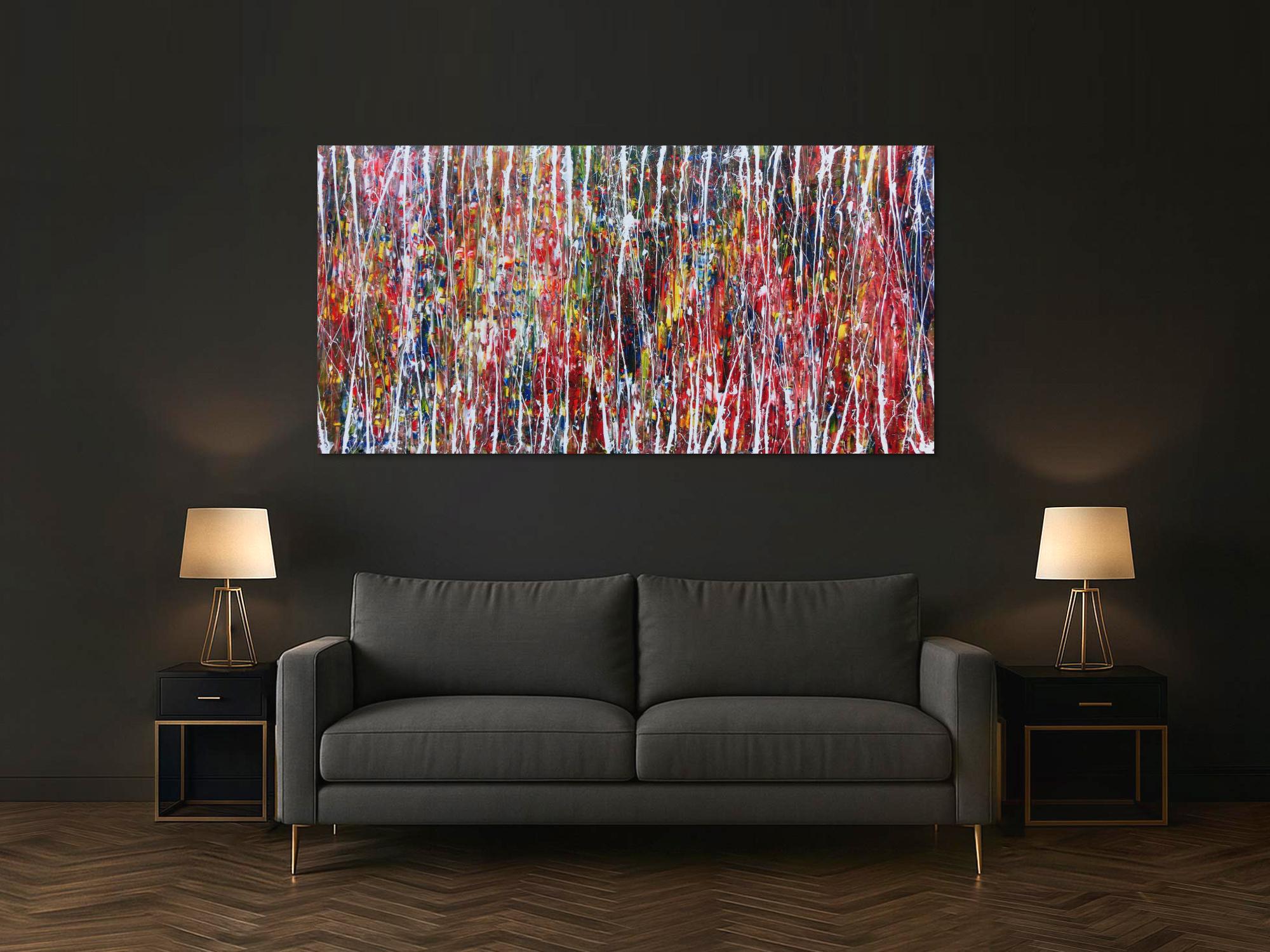 Abstraktes Acrylbild - bunt und modern