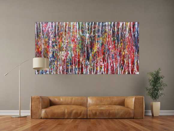 Abstraktes Acrylbild - bunt und modern