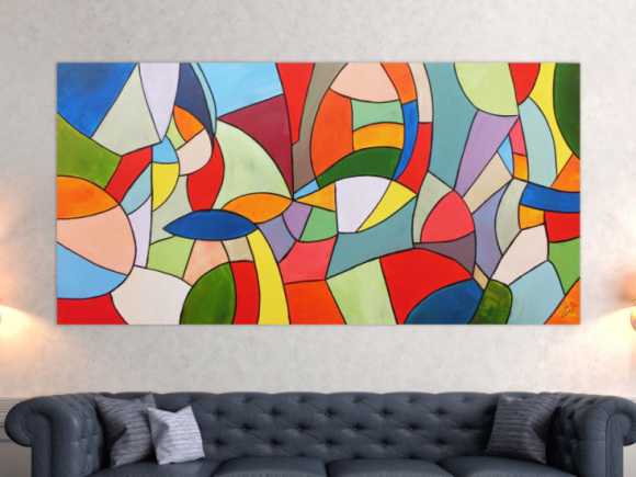 Kunstdruck Ausschnitt erstellen abstraktes Gemälde Nr. 210