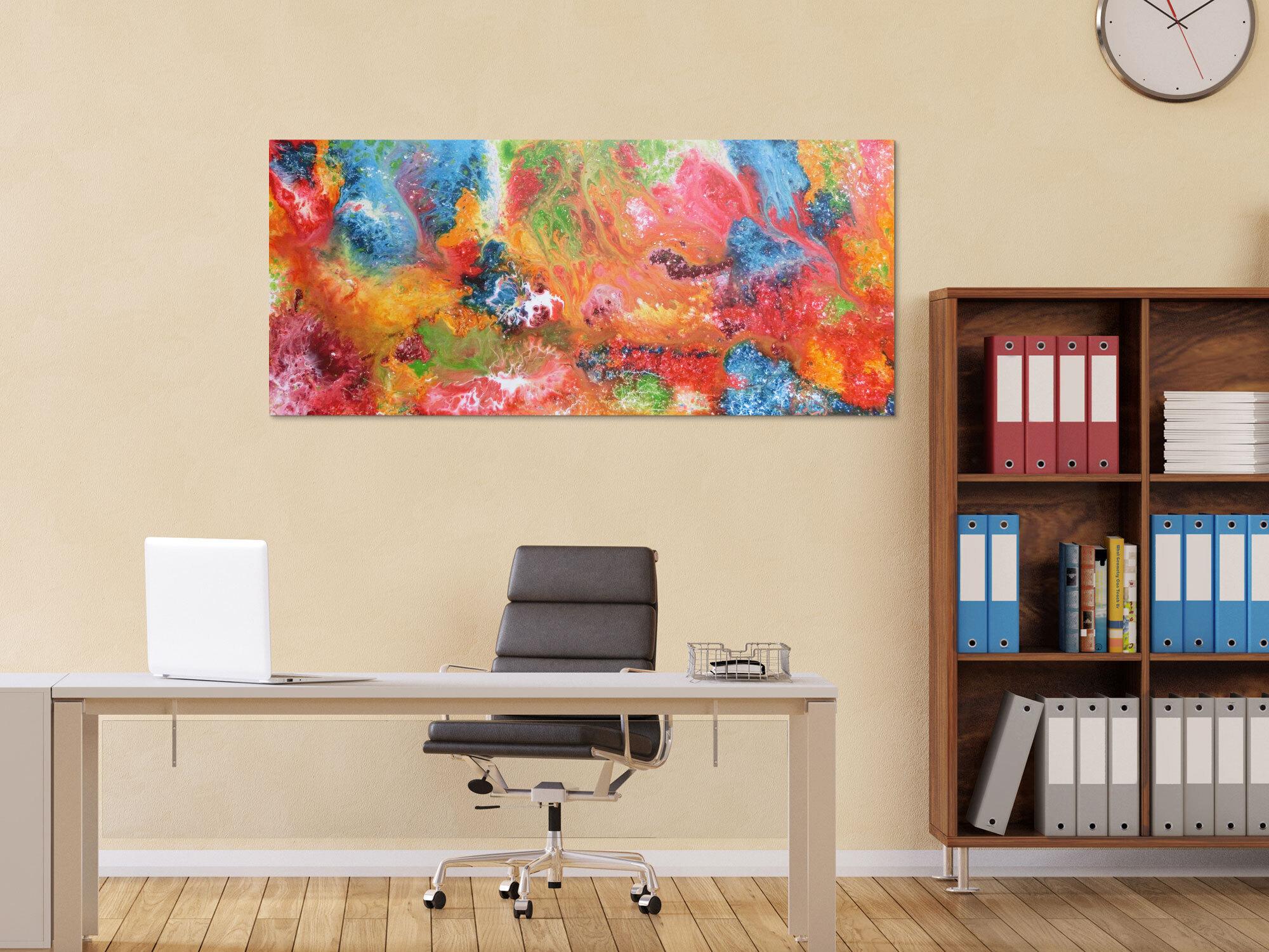 Abstraktes Acrylbild bunt und modern