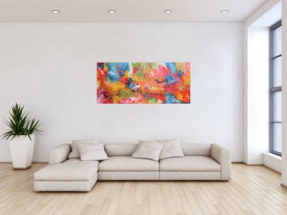 Abstraktes Acrylbild bunt und modern