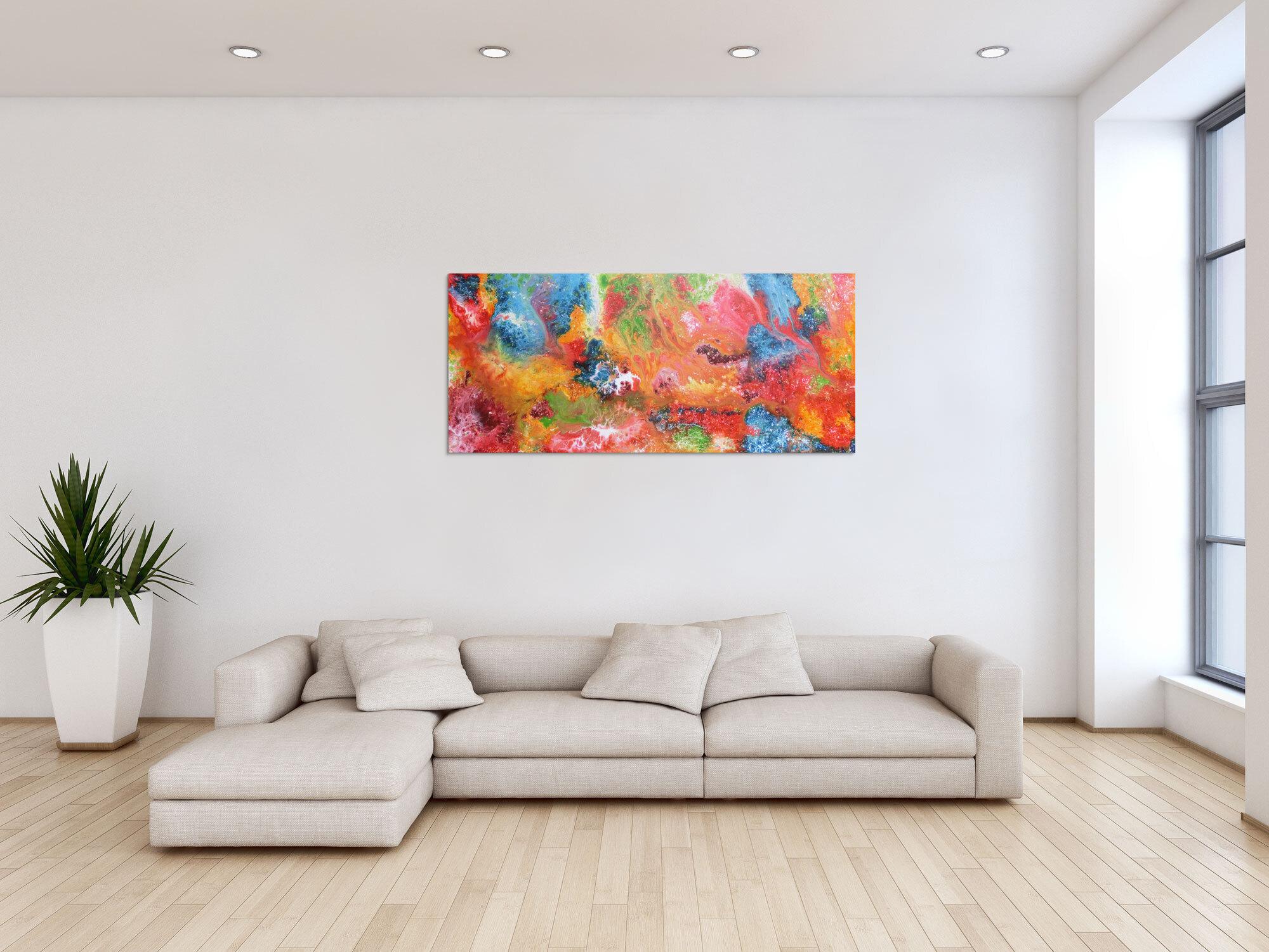 Abstraktes Acrylbild bunt und modern