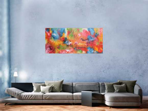 Abstraktes Acrylbild bunt und modern