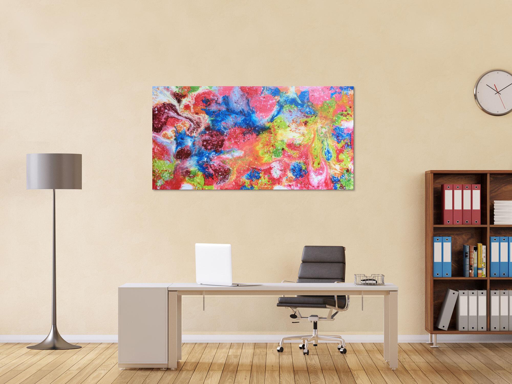 Abstraktes Gemälde aus Acryl - bunt und modern