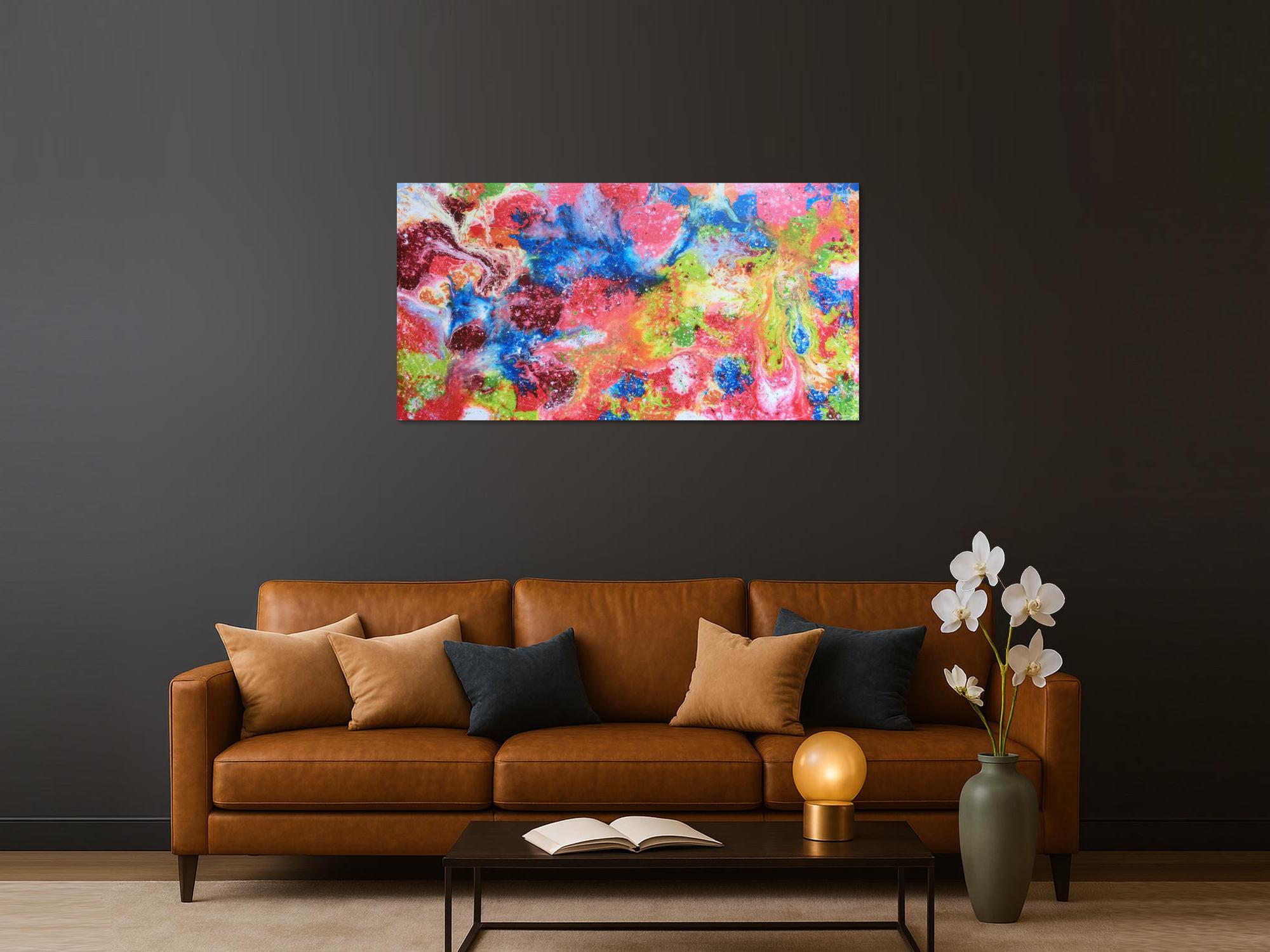 Abstraktes Gemälde aus Acryl - bunt und modern