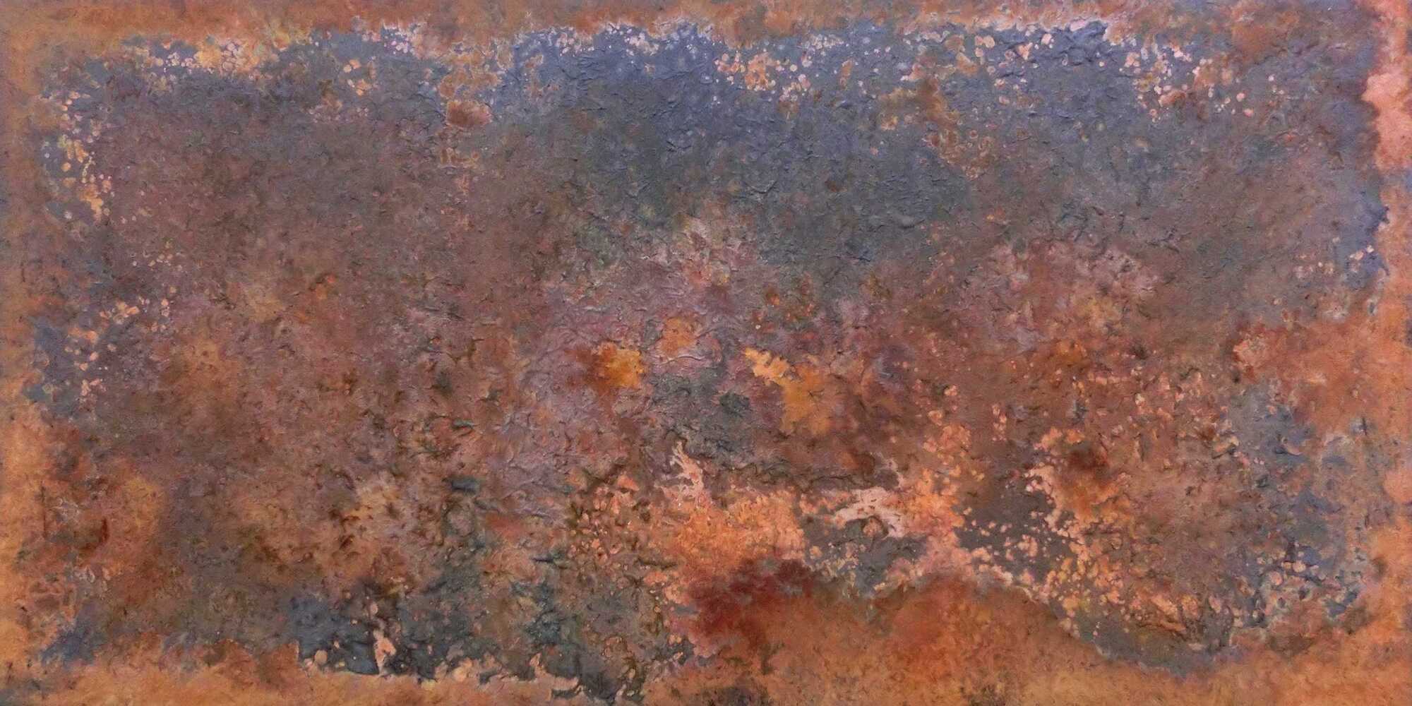 Gemälde aus Rost abstrakt und modern im Großformat