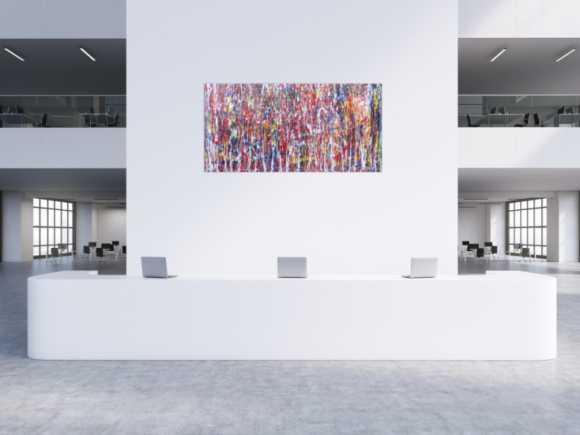 Abstraktes Gemälde aus Acryl bunt und modern