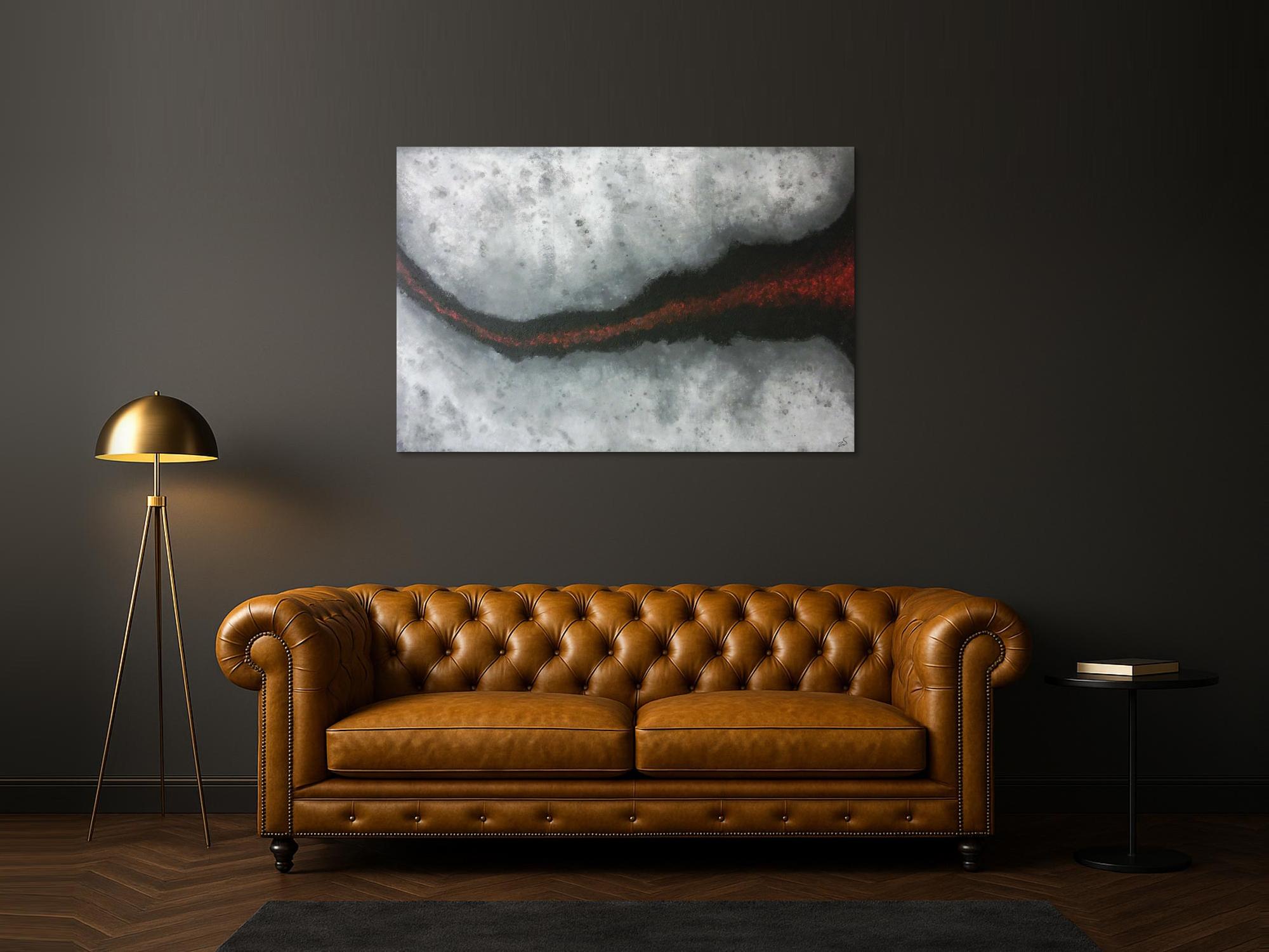 Abstraktes Acrylbild mit Struktur