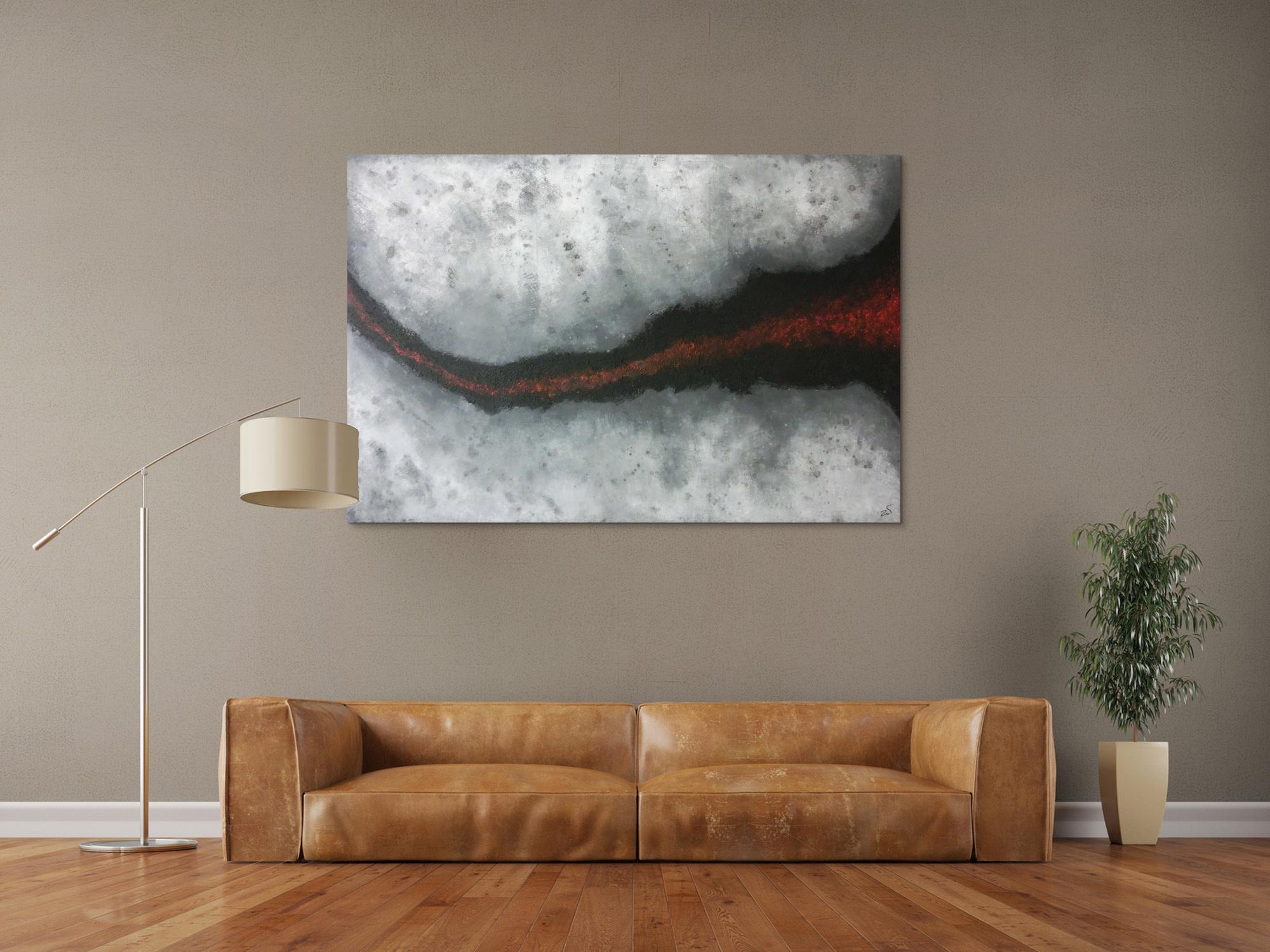 Abstraktes Acrylbild mit Struktur