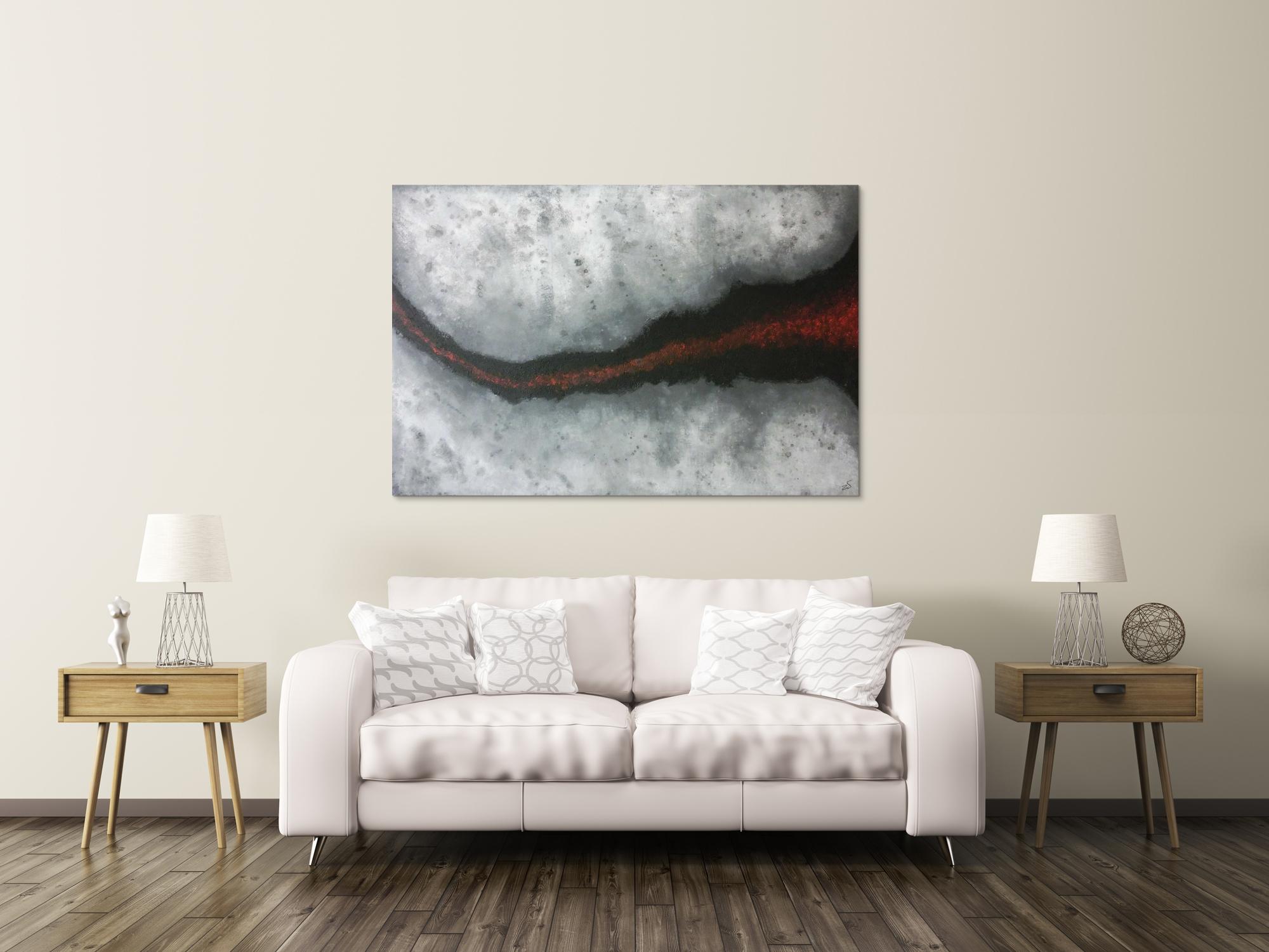 Abstraktes Acrylbild mit Struktur