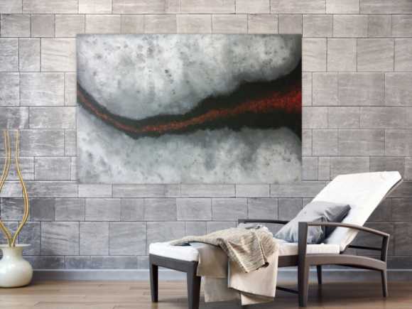 Abstraktes Acrylbild mit Struktur