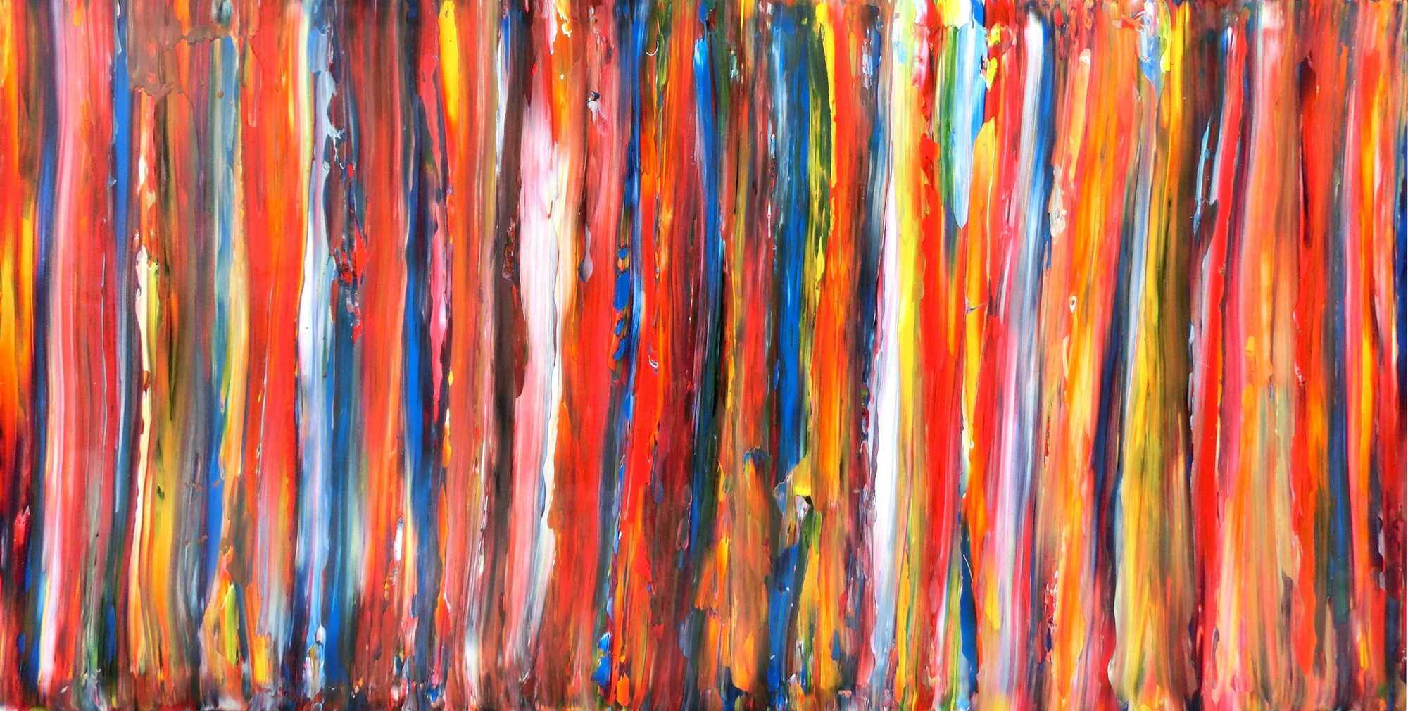 Abstraktes Gemälde aus Acryl modern und bunt