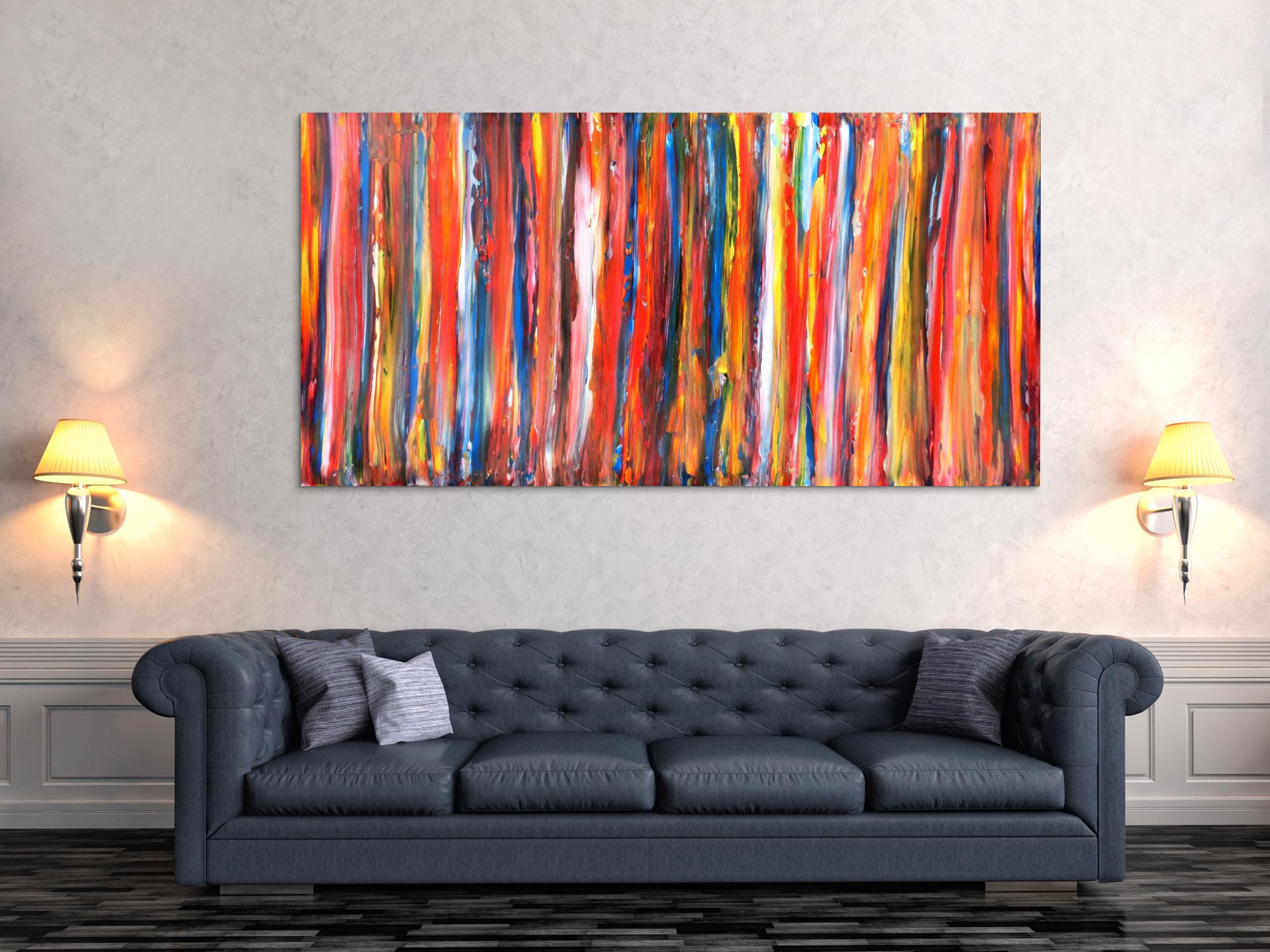 Abstraktes Gemälde aus Acryl modern und bunt