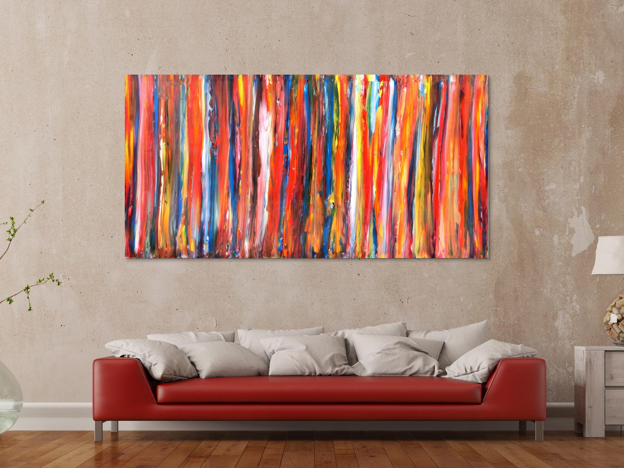 Abstraktes Gemälde aus Acryl modern und bunt