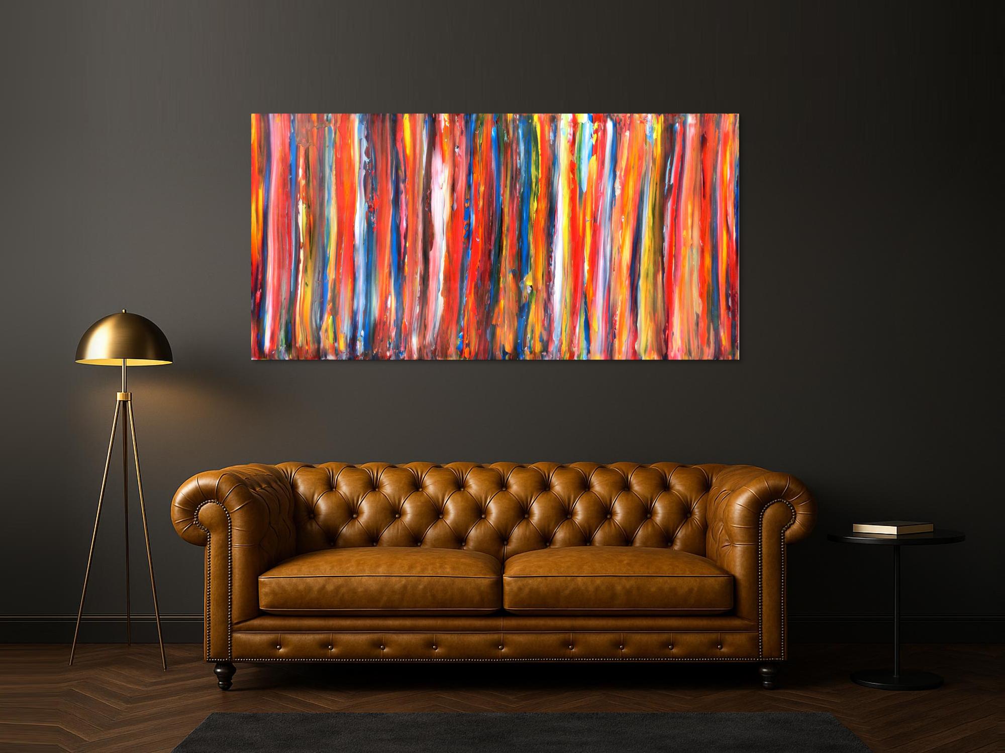 Abstraktes Gemälde aus Acryl modern und bunt