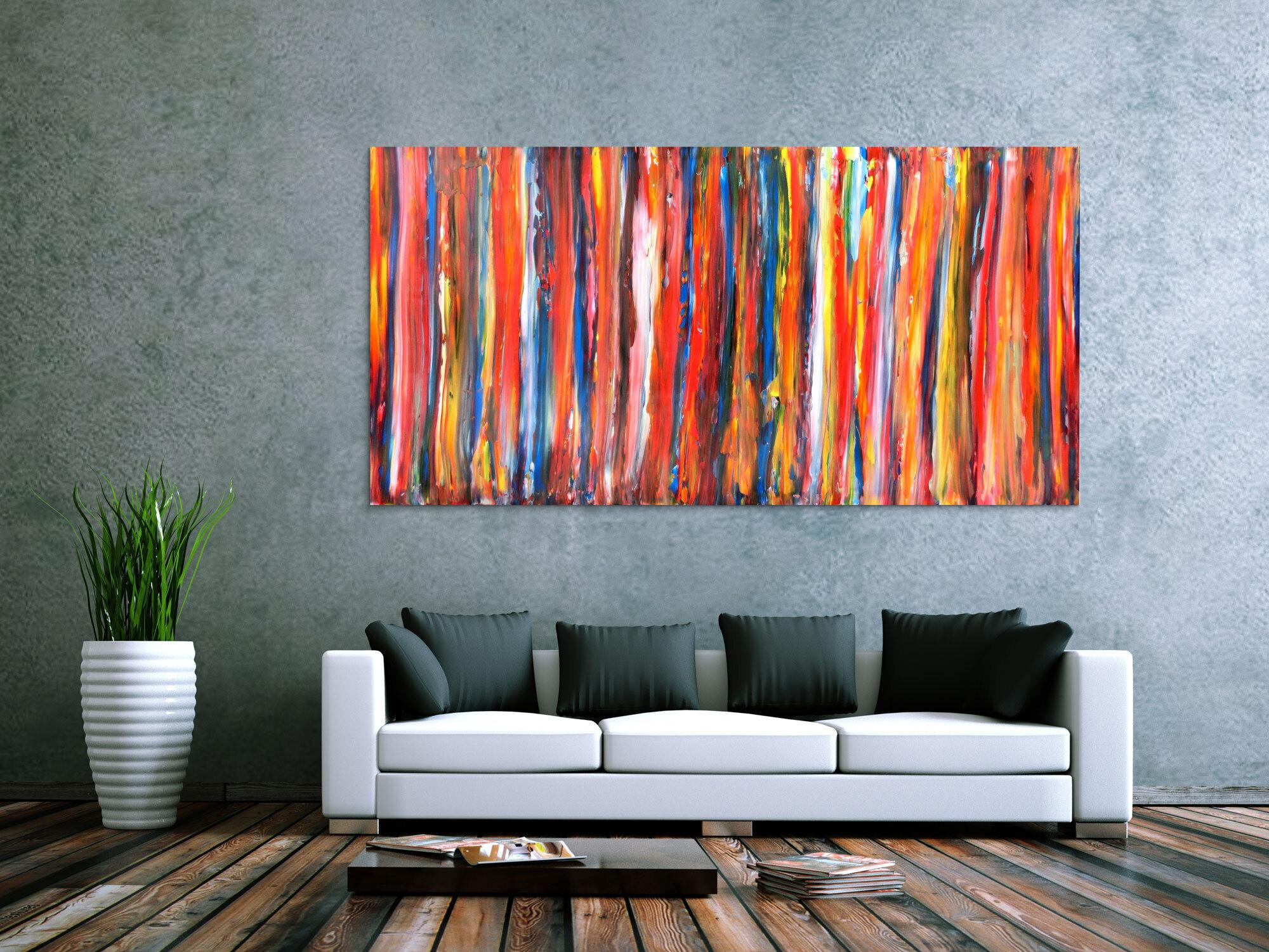 Abstraktes Gemälde aus Acryl modern und bunt