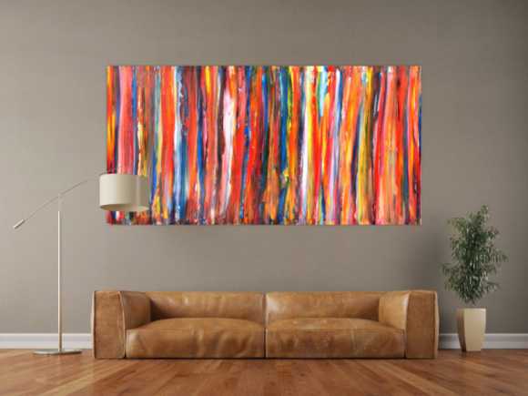 Abstraktes Gemälde aus Acryl modern und bunt