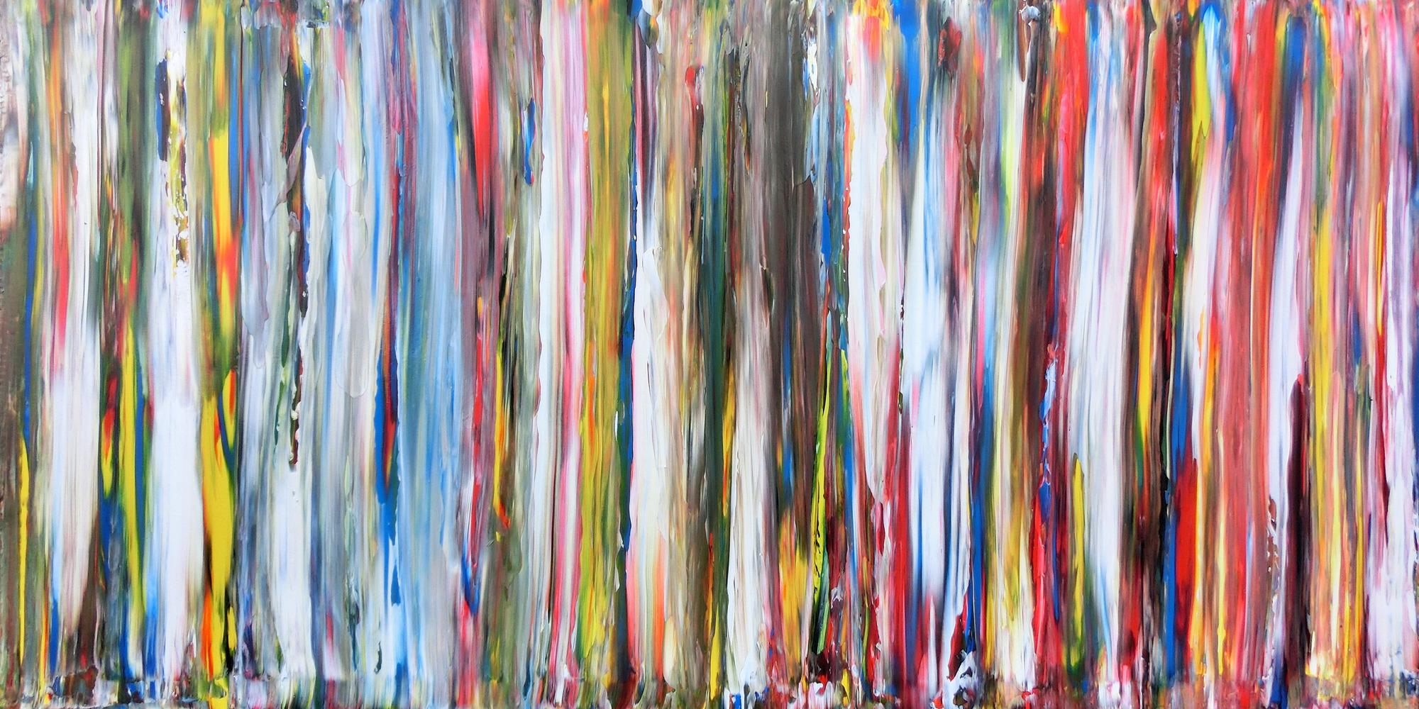 Abstraktes Acrylbild schlicht modern bunt