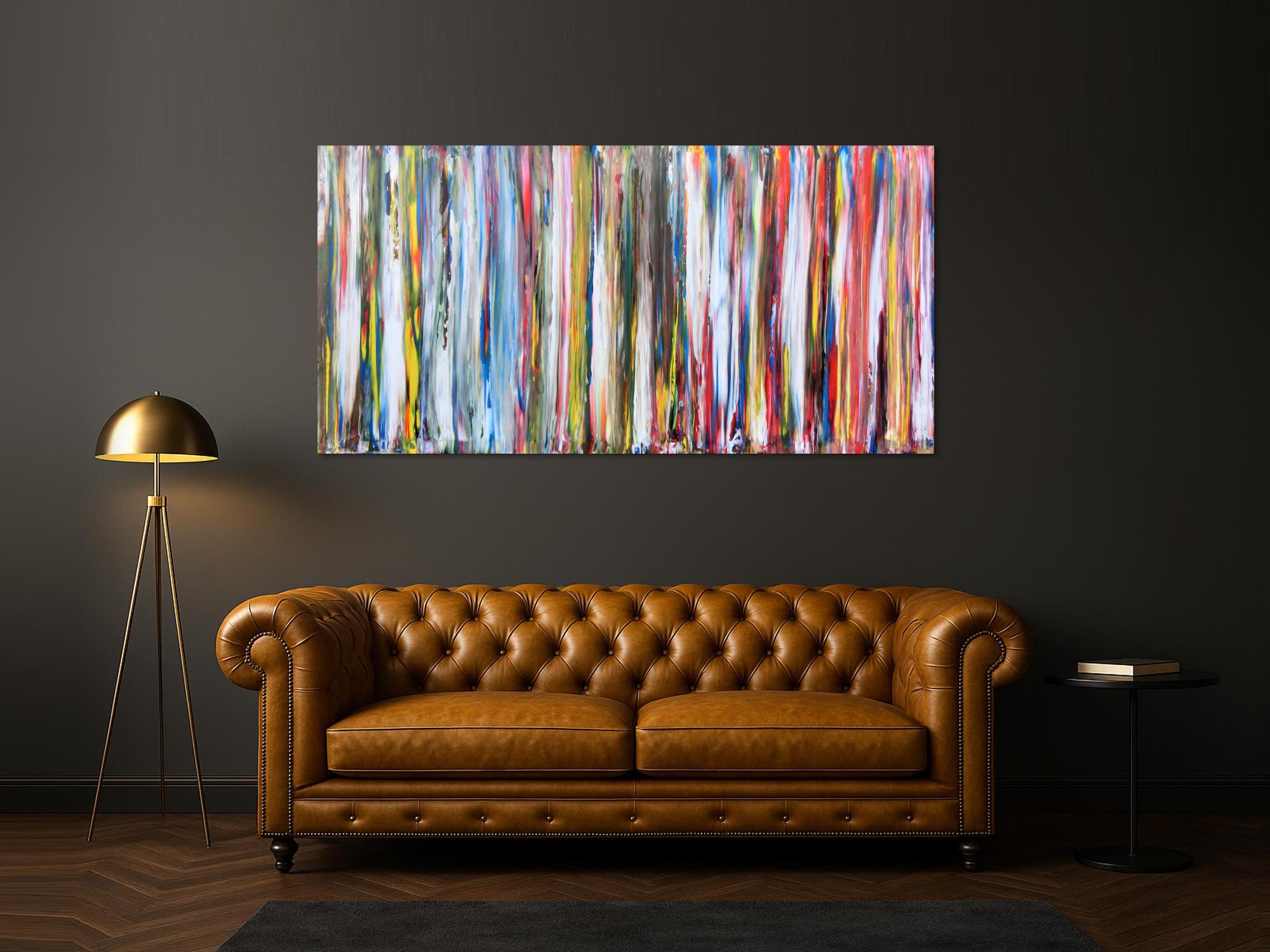 Abstraktes Acrylbild schlicht modern bunt