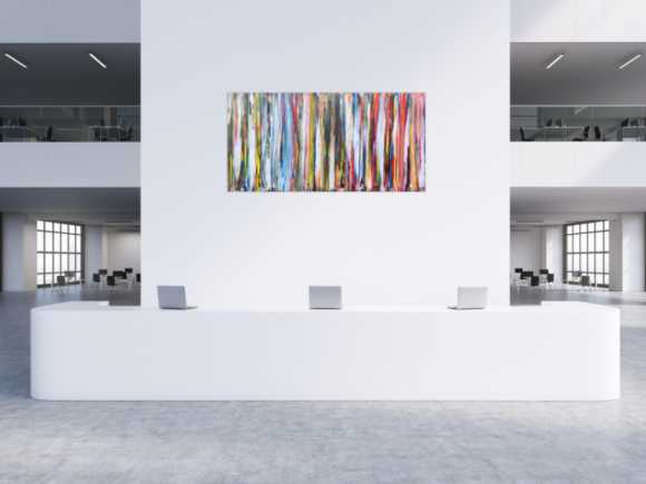 Abstraktes Acrylbild schlicht modern bunt