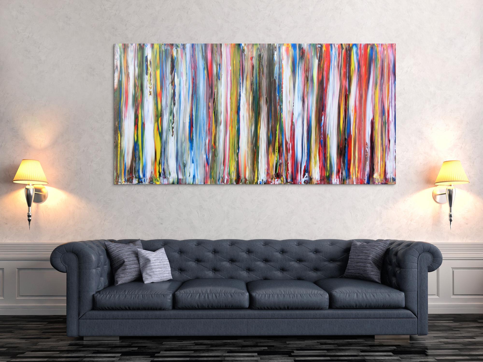 Abstraktes Acrylbild schlicht modern bunt