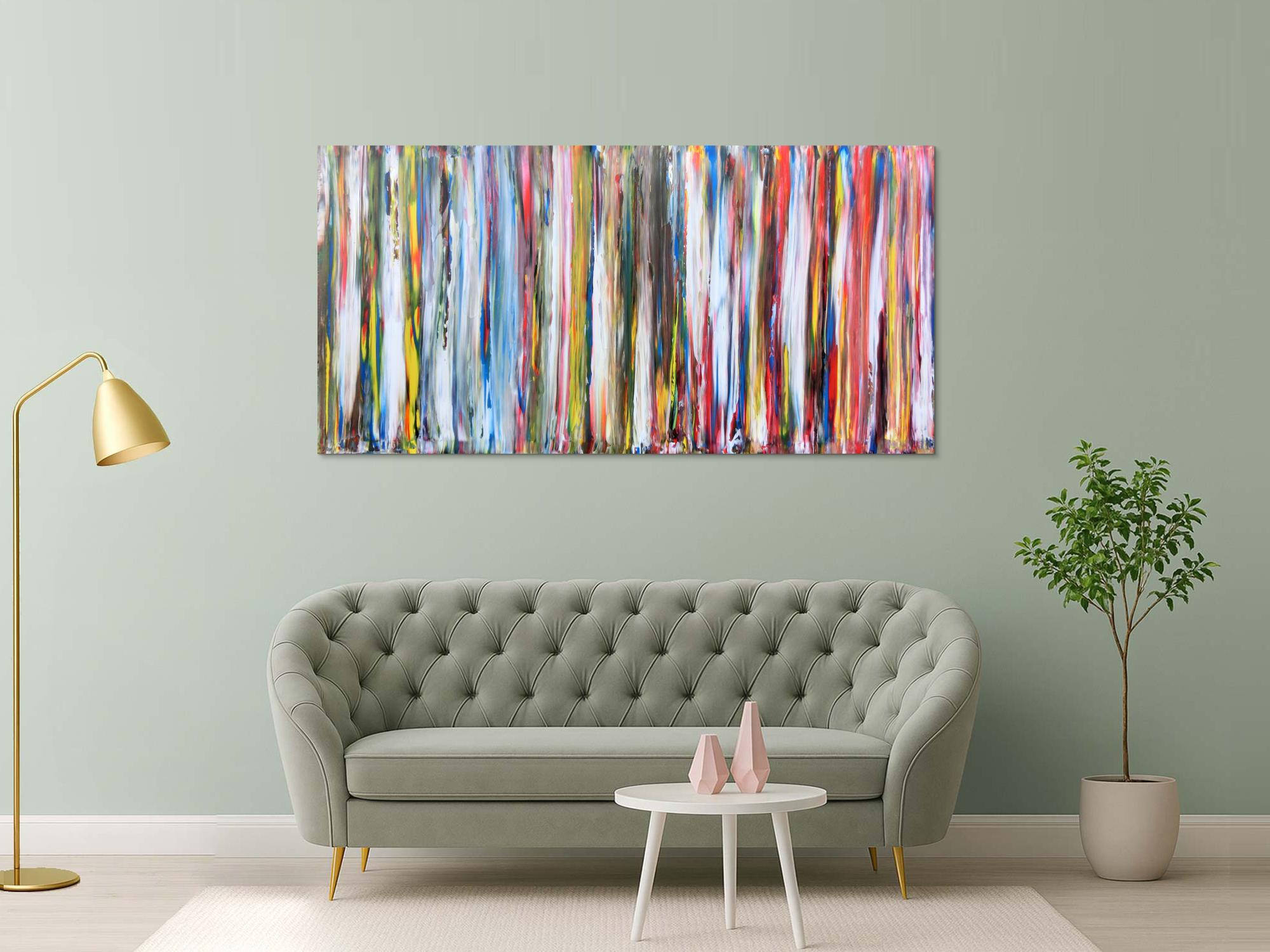 Abstraktes Acrylbild schlicht modern bunt